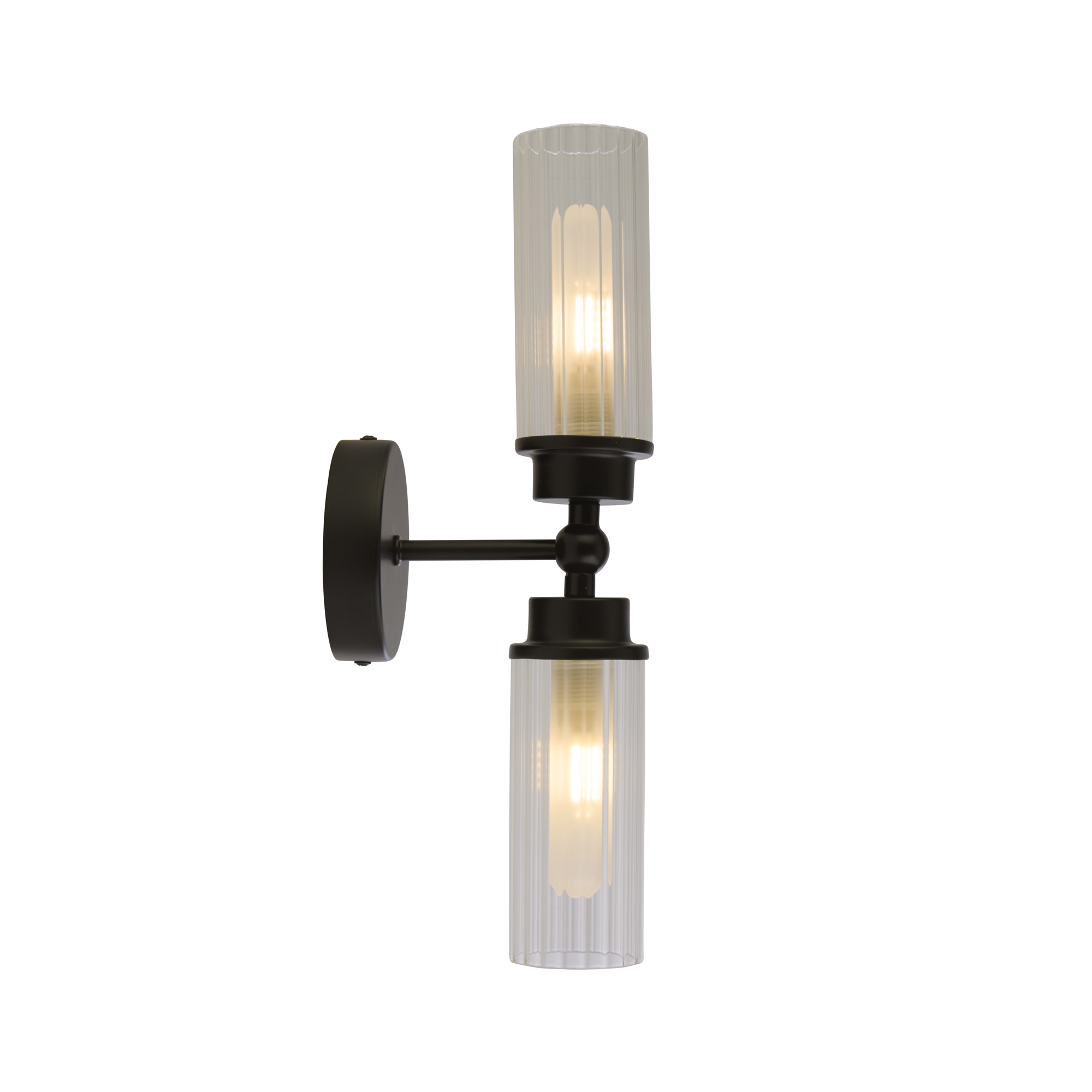 Searchlight Imperial - applique murale - cm - IP44 - noir mat et transparent — vue 3