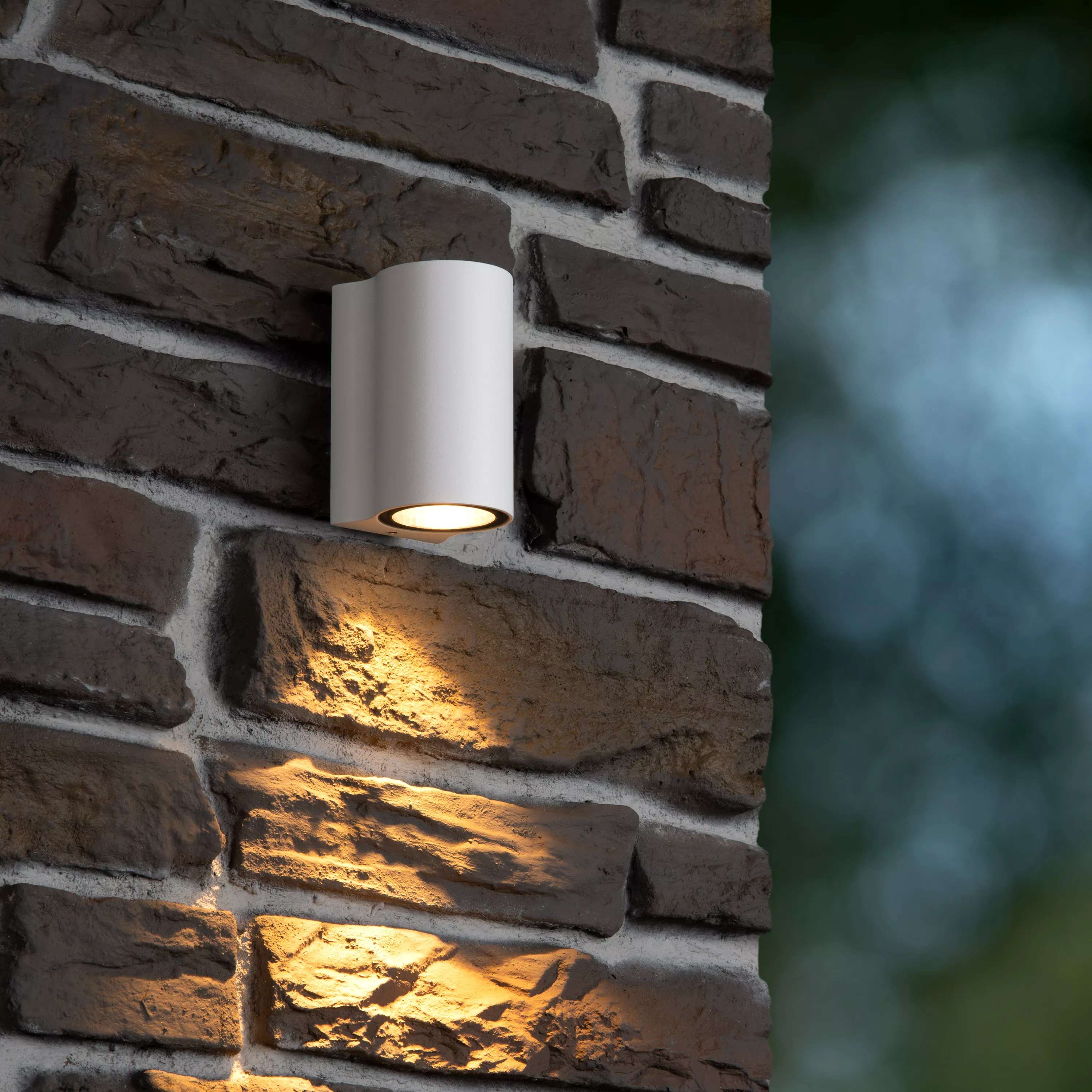 Lucide Akra - applique murale extérieure - 5,5 x 6,5 x - 6W LED inclus - IP54 - blanc