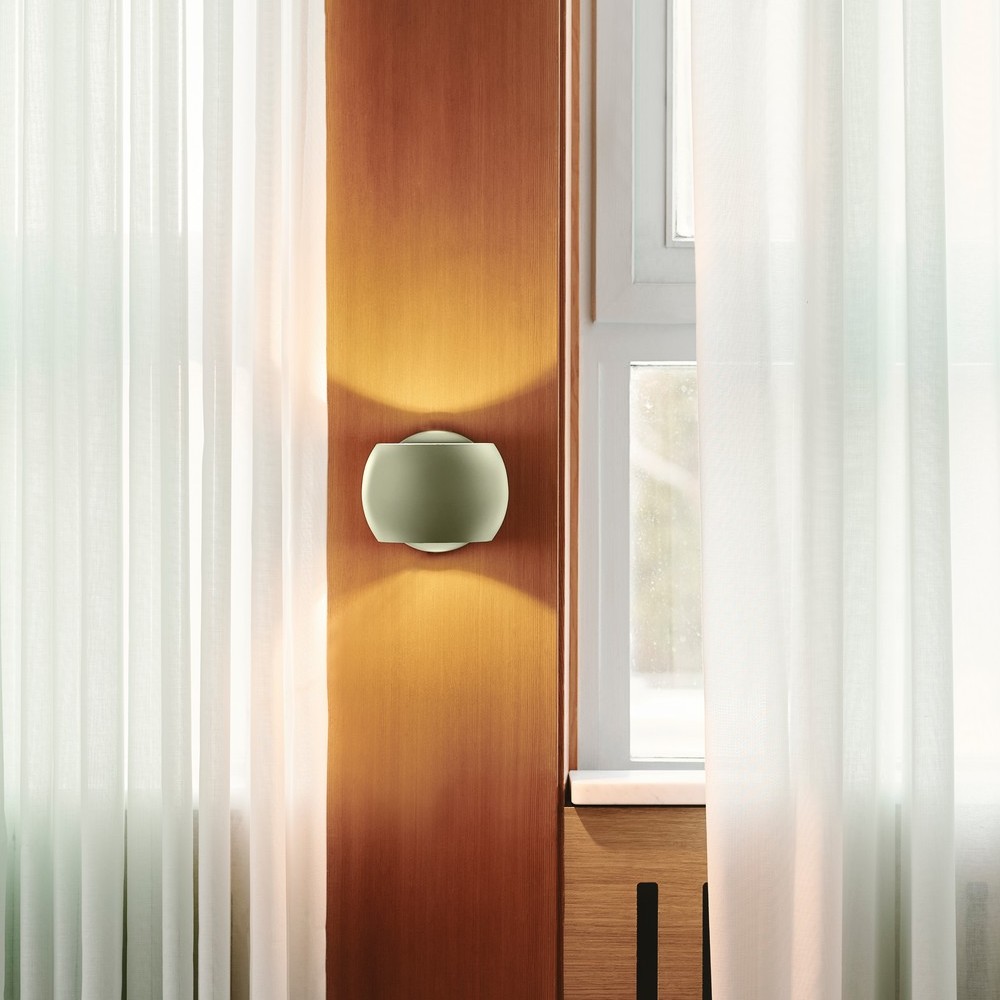 Nordlux Belir - applique murale - Ø x 15,6 cm - vert poussiéreux