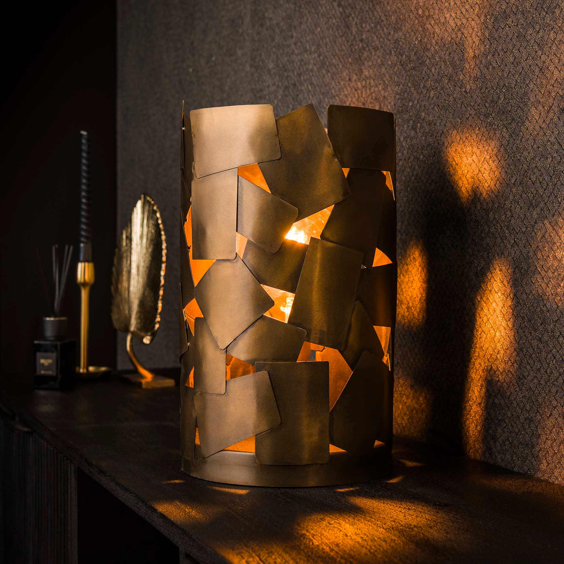 Vico Patch Cylinder - lampe à poser - Ø cm - bronze antique