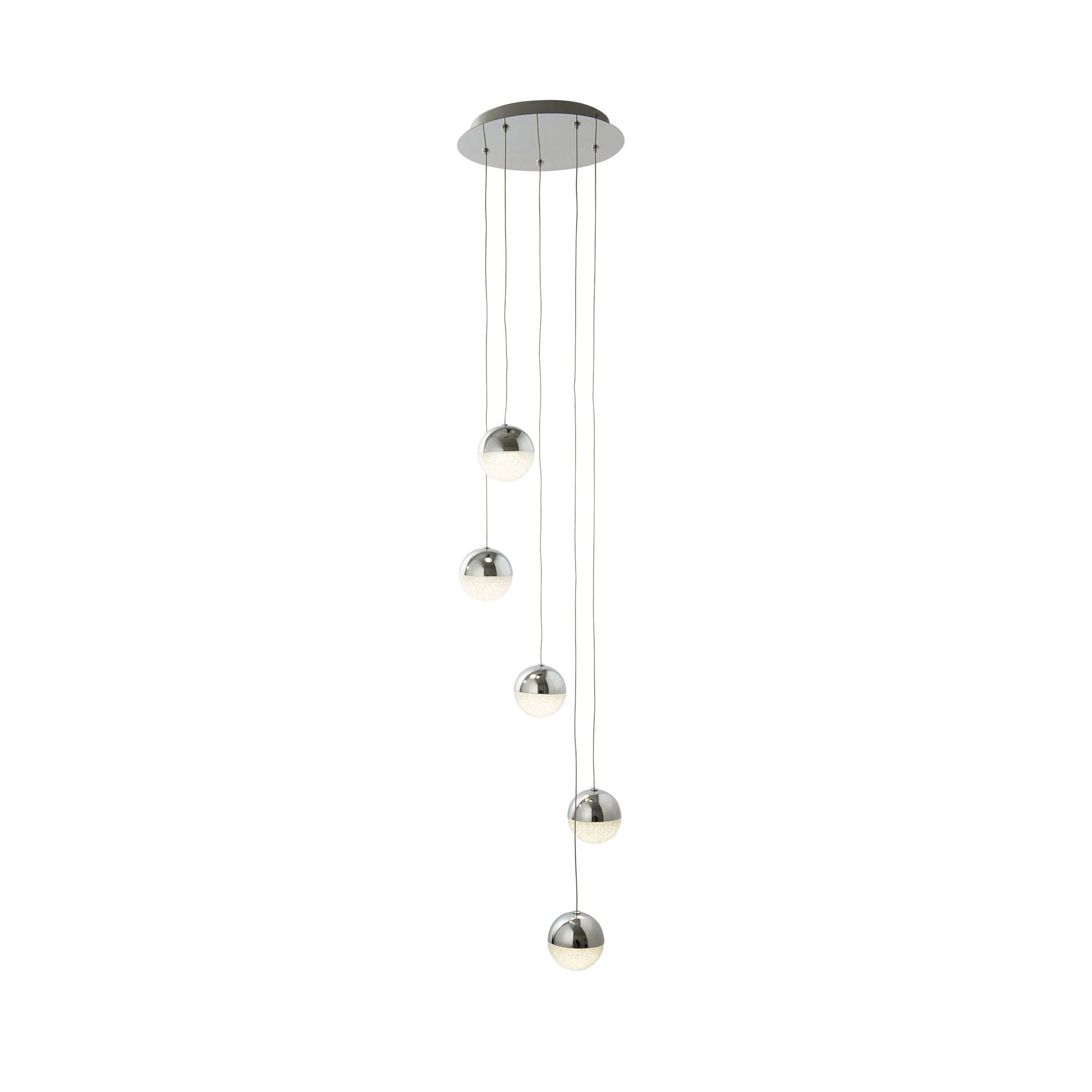 Searchlight Marbles - lampe suspendue - Ø cm - W LED dimmable inclus - chrome