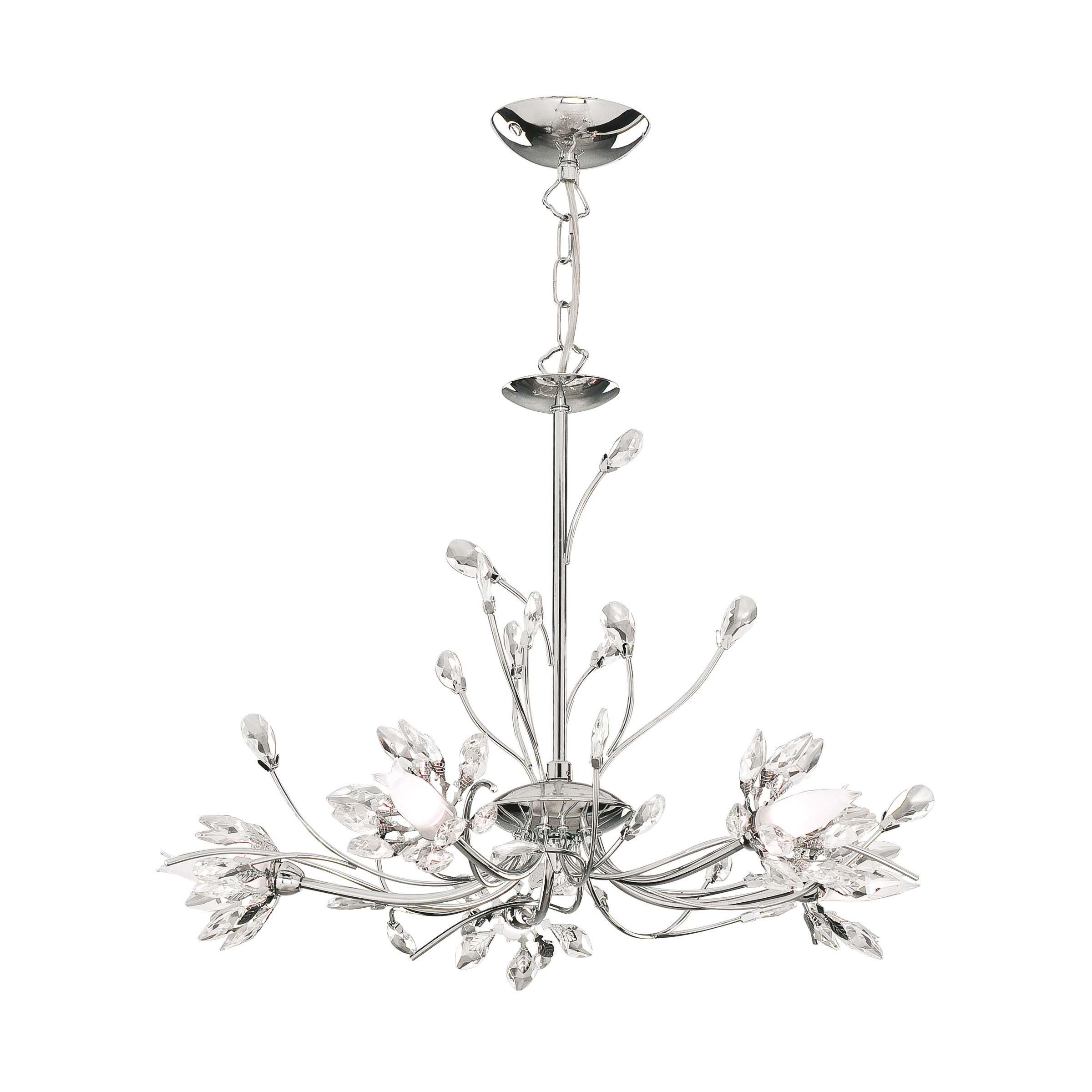 Searchlight Hibiscus - lampe suspendue - Ø cm - chrome