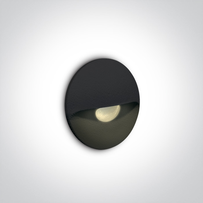 ONE Light Indoor Decorative Wall Recessed - applique murale encastrée - Ø 2,5 x 3,5 cm - 1W dimmable LED inclus - noir