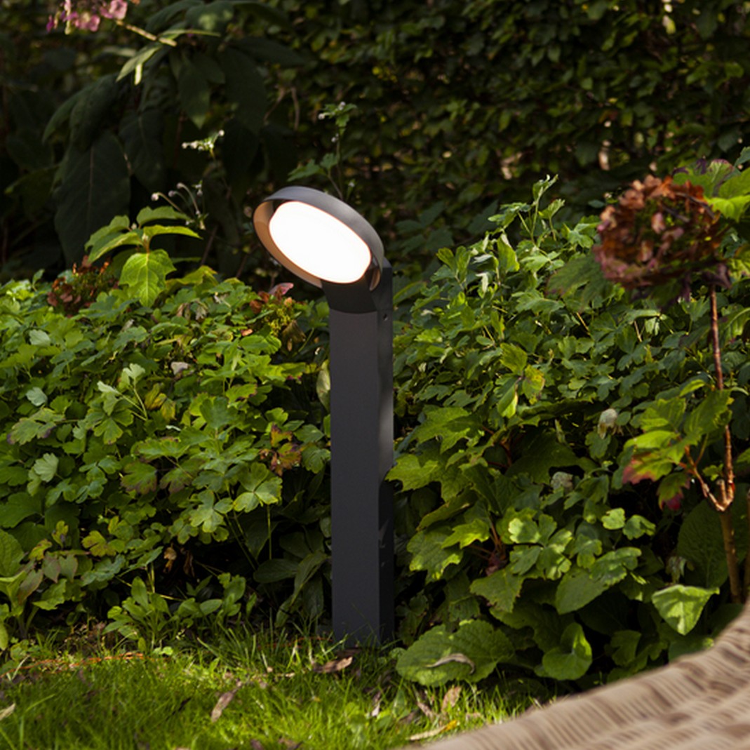 Lutec Polo - lampe de jardin - ,2 x - 15W LED inclus - IP54 - anthracite