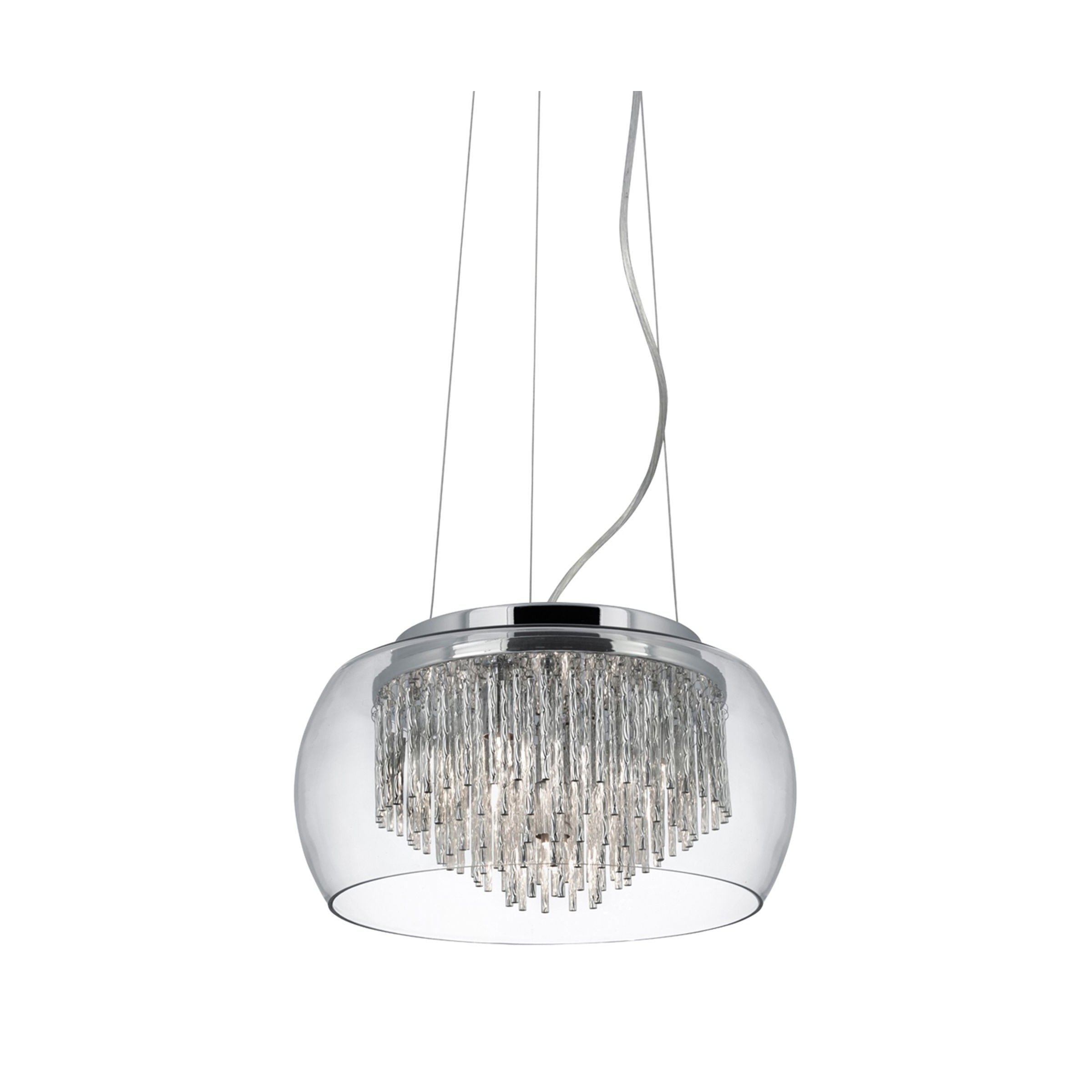 Searchlight Curva - lampe suspendue - Ø cm - chrome