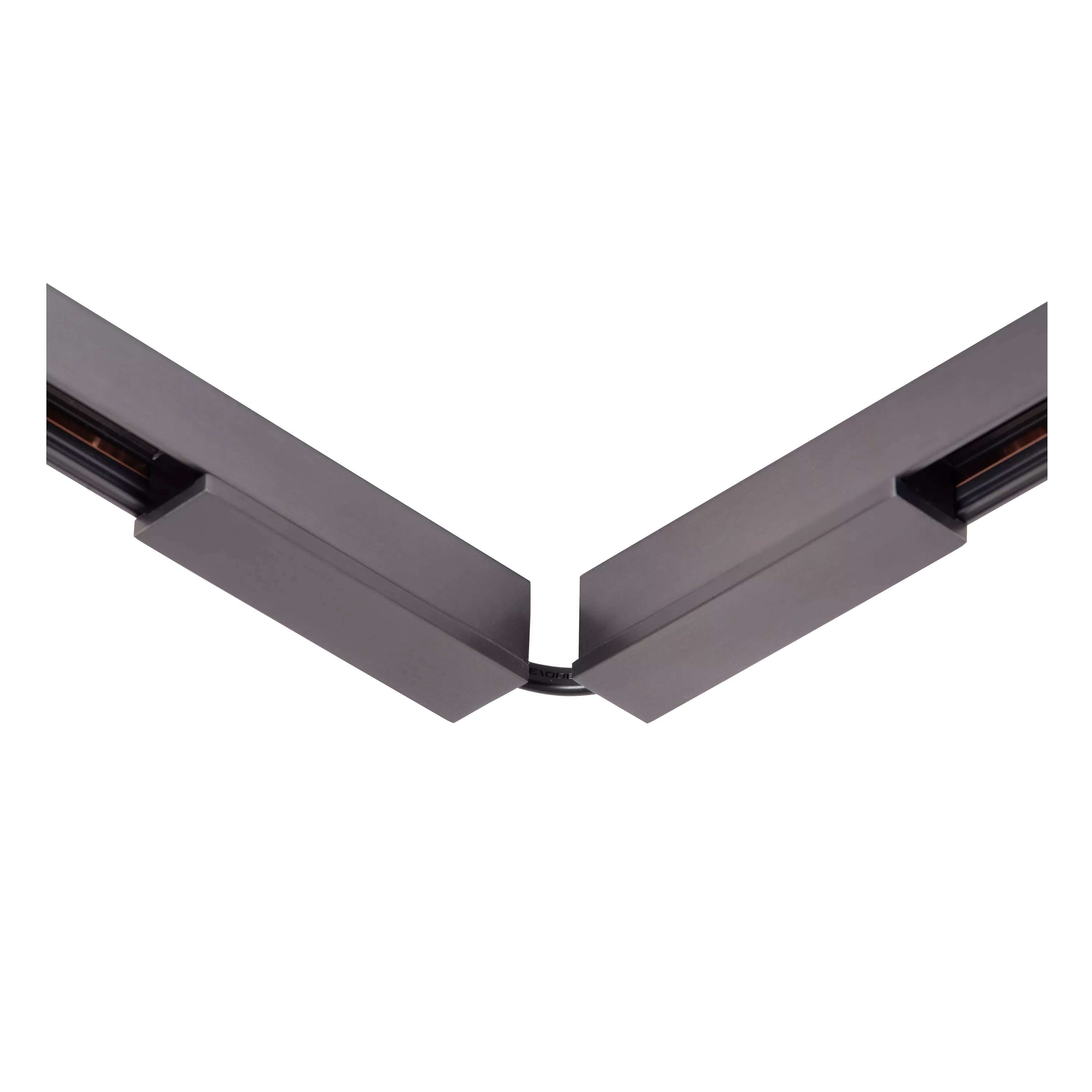 Lucide Linial - système de rail magnétique - connecteur électrique flexible - noir mat chrome