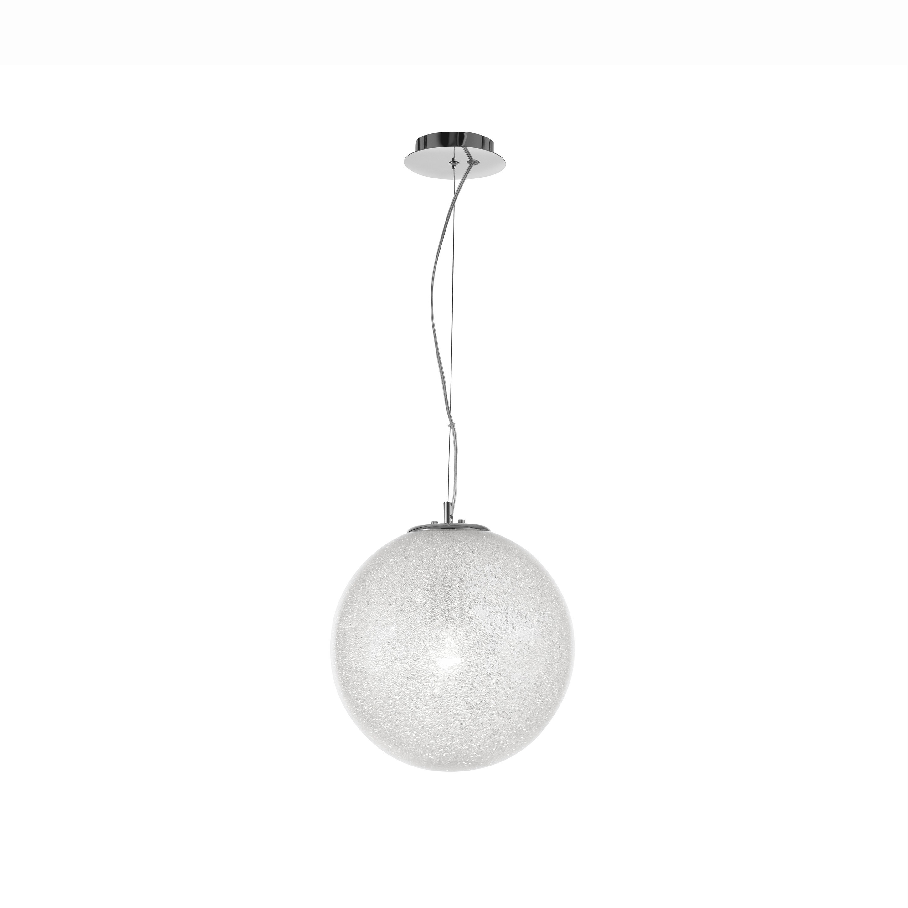 Nova Luce Frozen - lampe suspendue - Ø cm - transparent et chromé — vue 3
