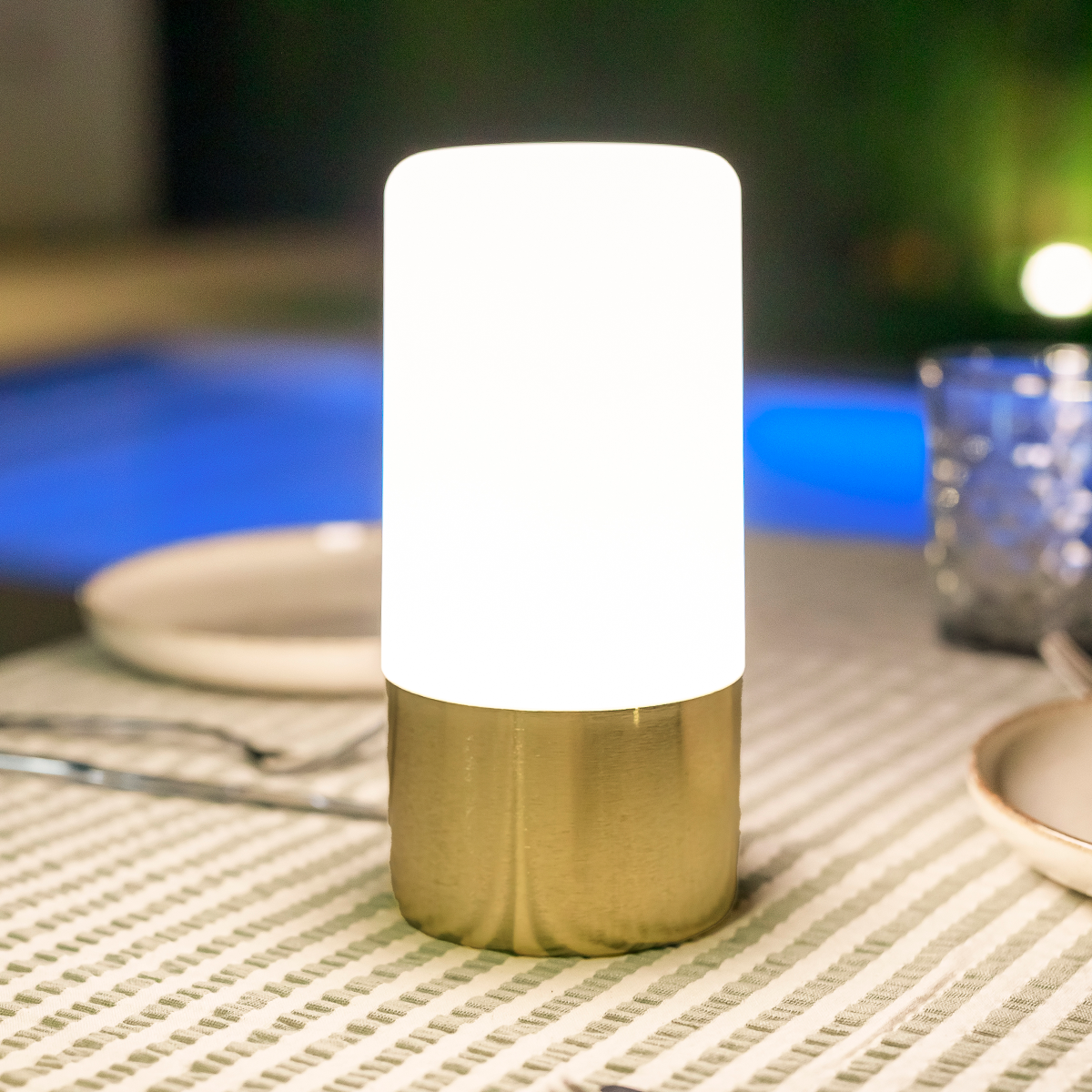 New Garden Maia - lampe de table rechargeable - Ø9 x - 1W LED inclus - IP44 - laiton
