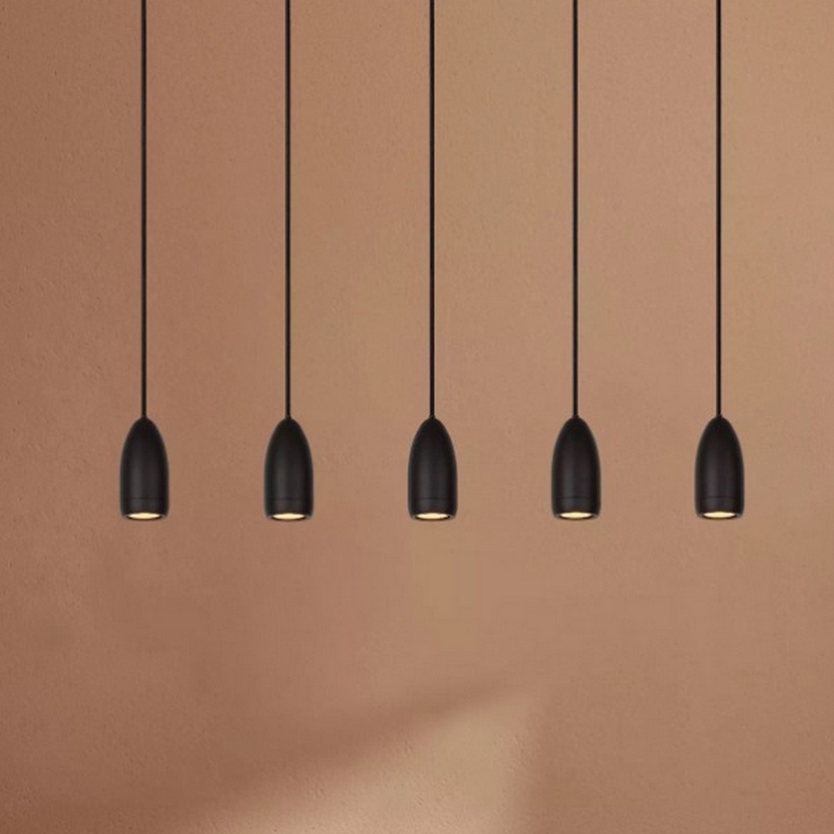Lucide Evora 5L - lampe suspendue - x - noir