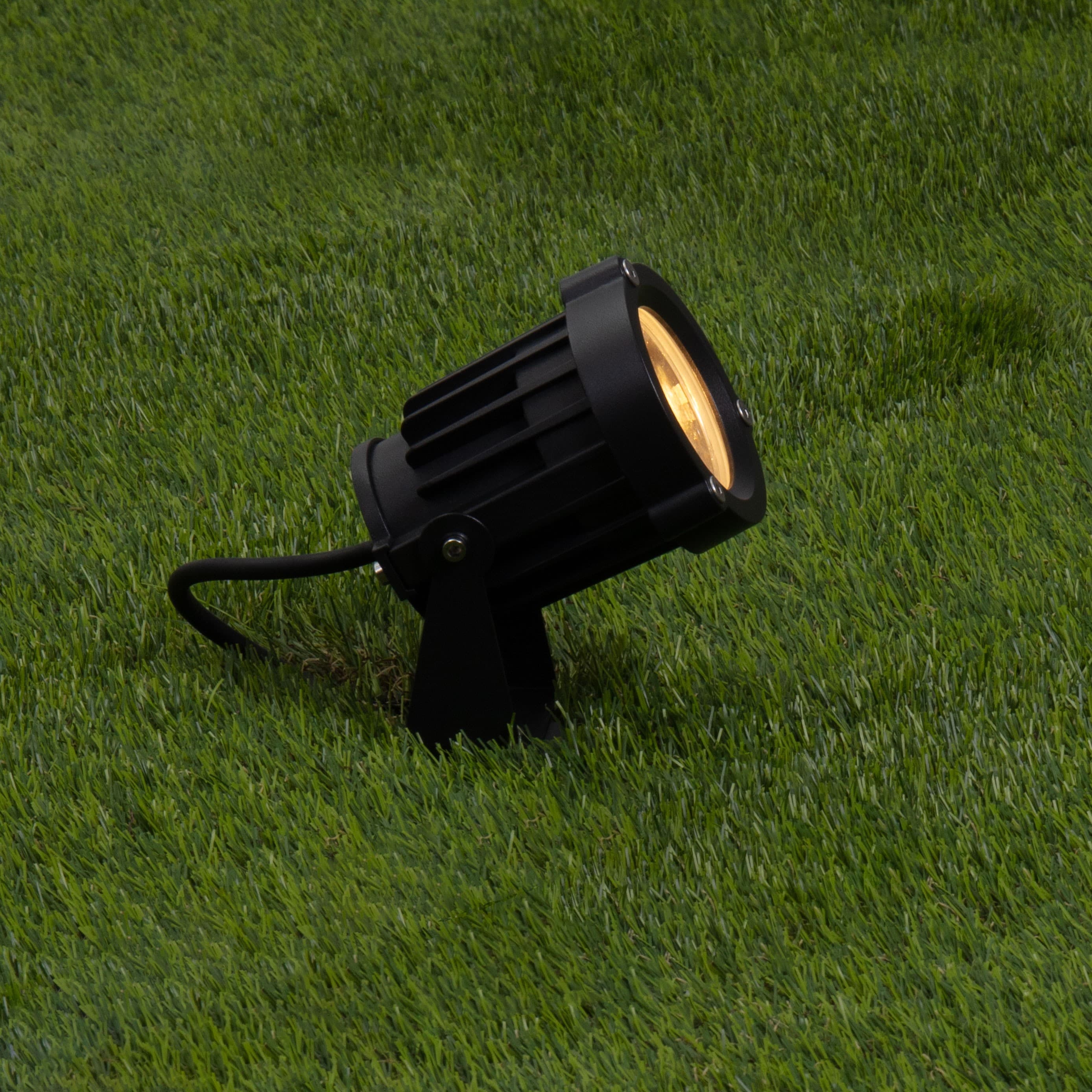 Nova Luce Quick – spot de sol sur piquet - Ø cm - 13W LED inclus - IP65 - noir sablé