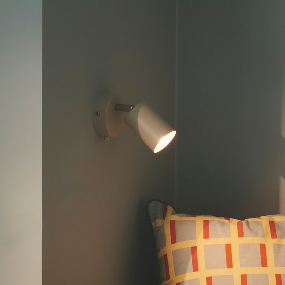 Nordlux Explore - applique murale avec interrupteur - Ø ,5 cm - beige