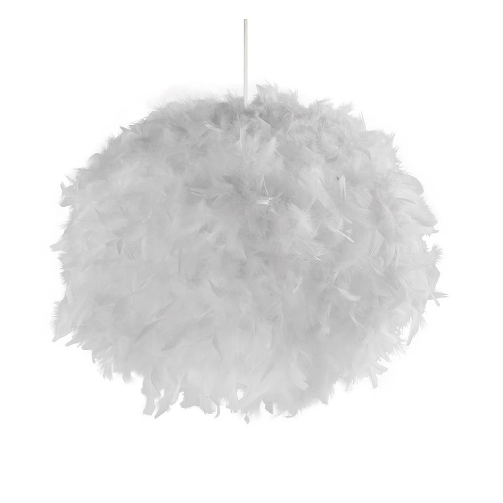 Searchlight Feather - abat-jour - Ø - blanc