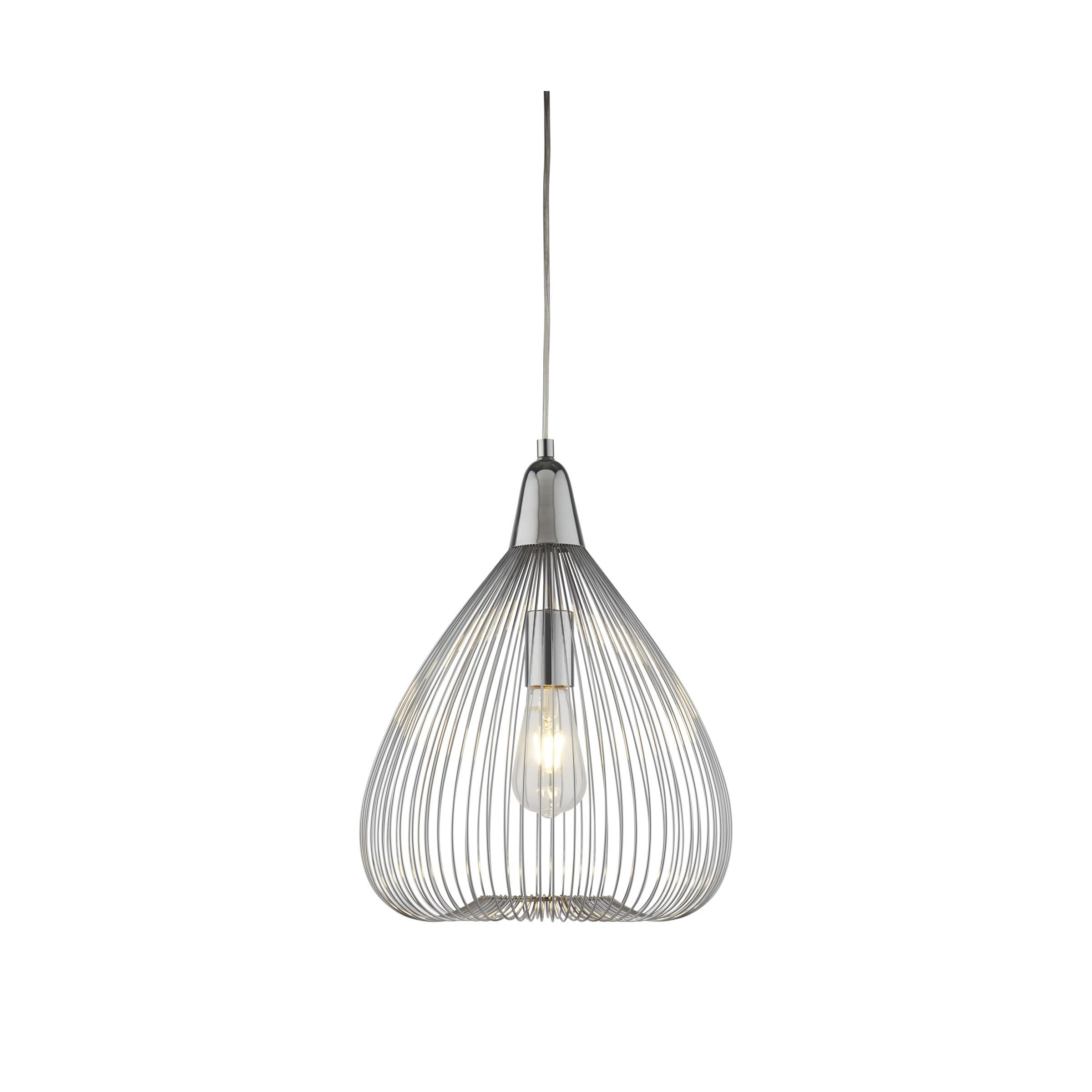 Searchlight Pumpkin - lampe suspendue - Ø cm - chrome