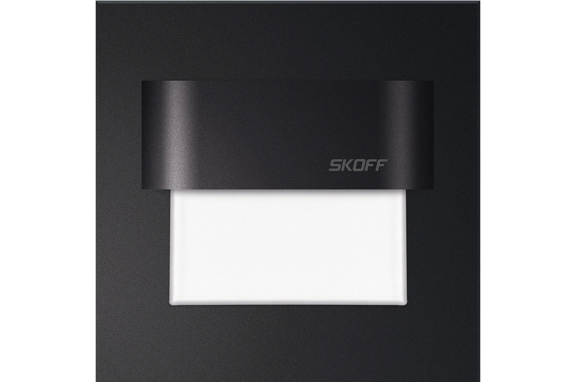 Skoff Tango LED - applique encastrée - mm, s"intègre dans un boîtier d"encastrement de 60 mm - noir - 230V - 3000K