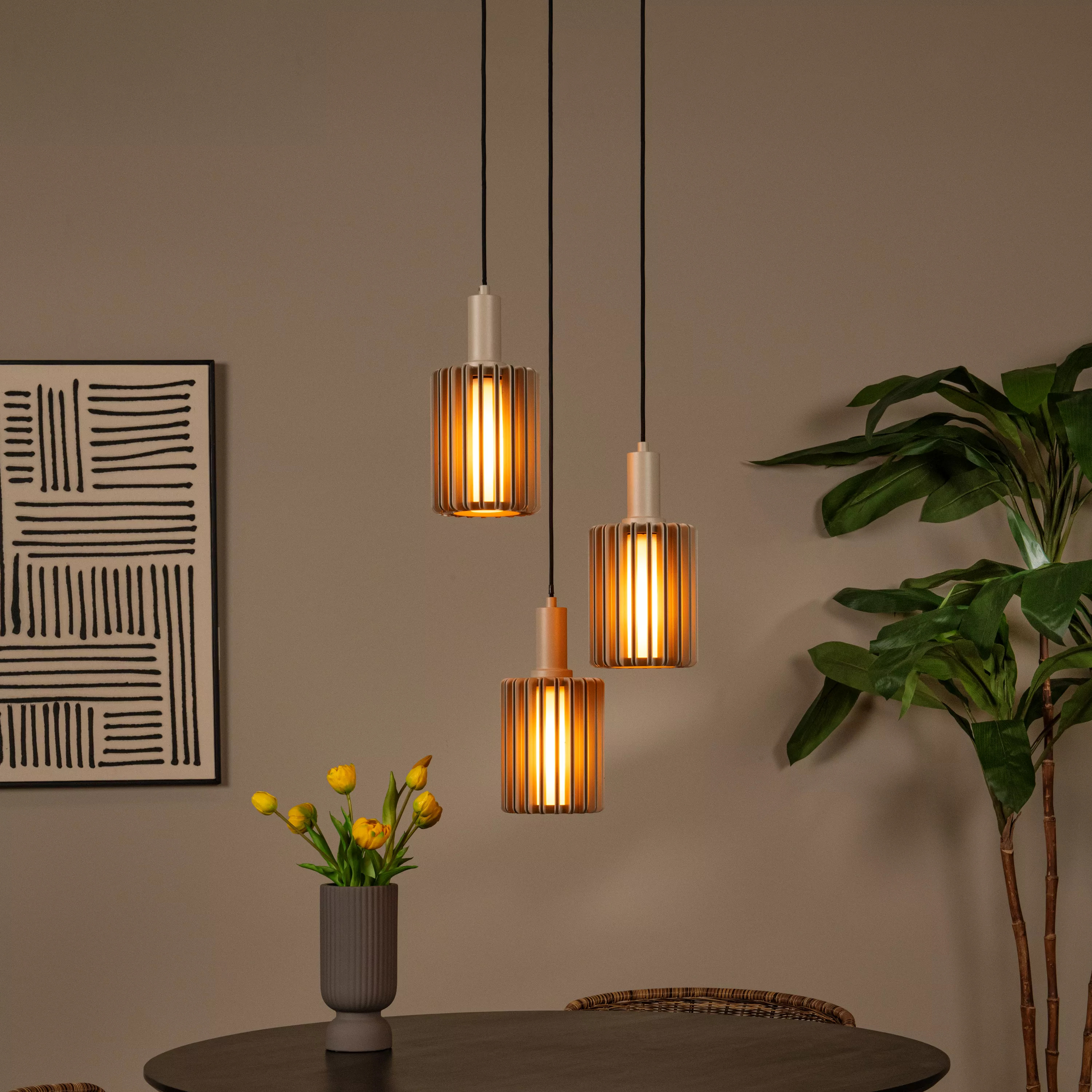 Lucide Lambres - lampe suspendue - Ø cm - taupe