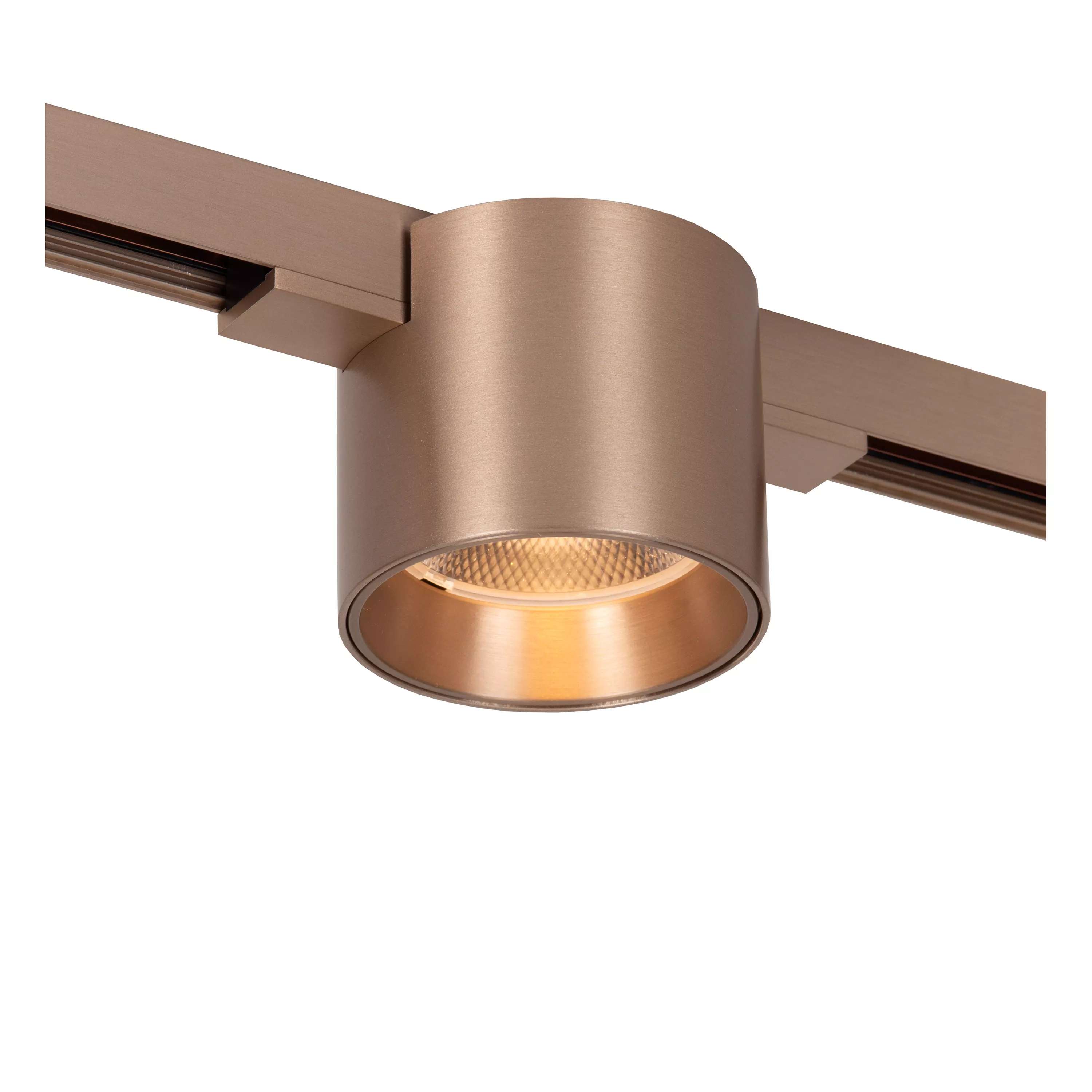 Lucide Linial Lux - système de rails magnétiques - spot sur rail - Ø cm - LED 8W incl. - Fonction de gradation et couleur de lumière réglable via l"application - champagne
