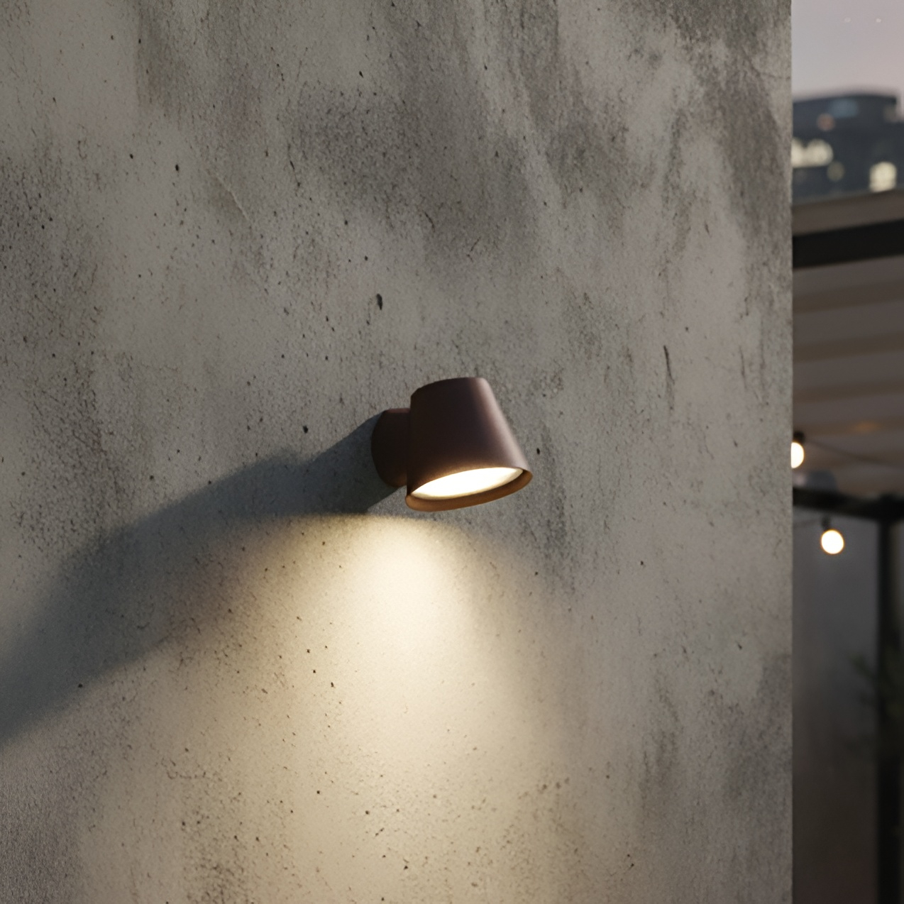 VK Lighting Kupo - applique murale extérieure - Ø 11,5 x 11,4 cm - IP65 - Brun rouille