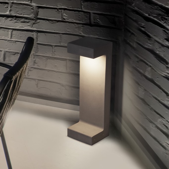 Nova Luce Aran - lampe de jardin - x - 8W LED inclus - IP65 - gris