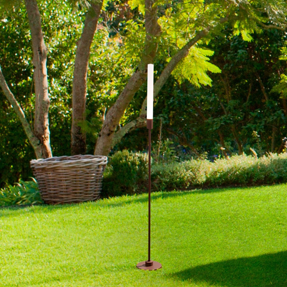Nova Luce Slot - lampe de jardin - Ø 2,5 x - 4W LED inclus - IP65 - corten