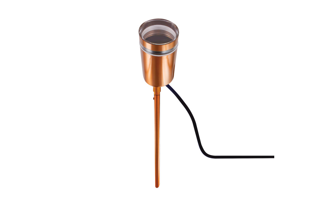 Integral LED Moroni – spot encastré au sol sur piquet – Ø ,2 cm – IP65 – cuivre