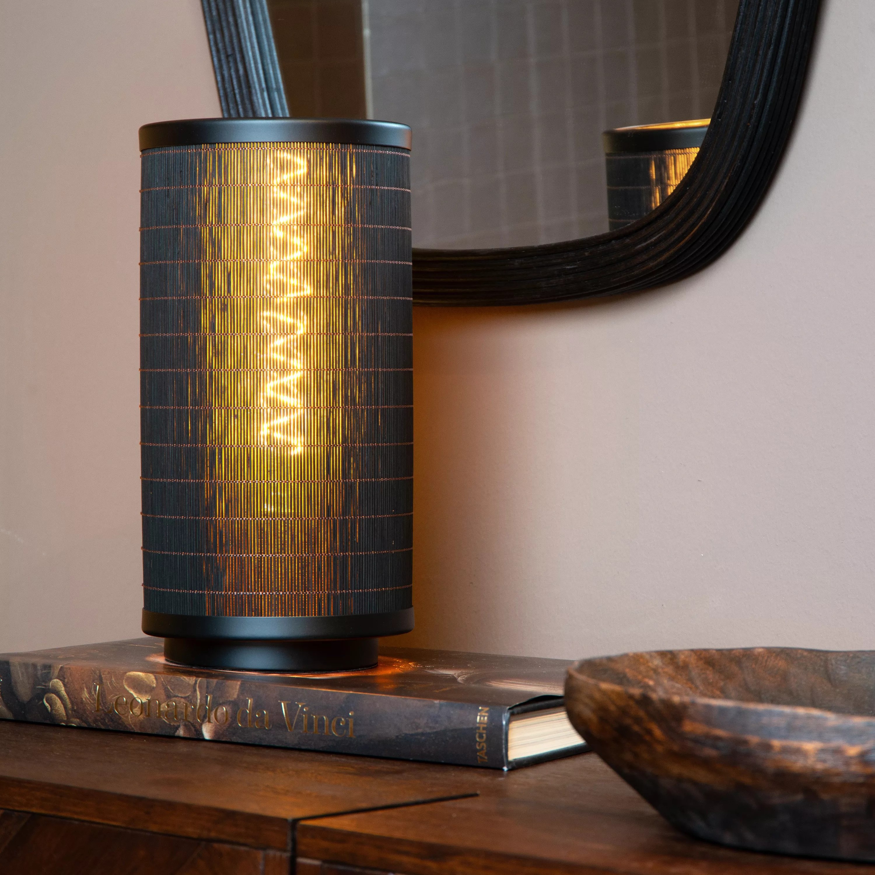 Lucide Tagalog - lampe à poser - Ø cm - noir