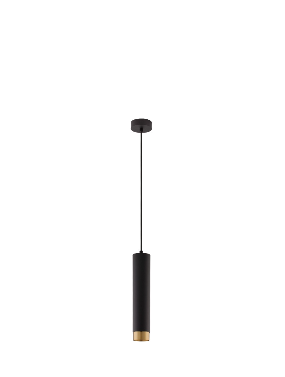 Nova Luce Pogno - lampe suspendue - Ø 5,9 x - noir et or