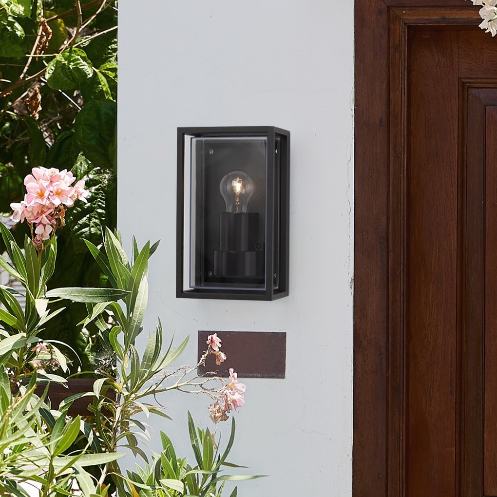 Nova Luce Regina - applique murale extérieure - 13,8 x 23,8 x - IP65 - anthracite foncé