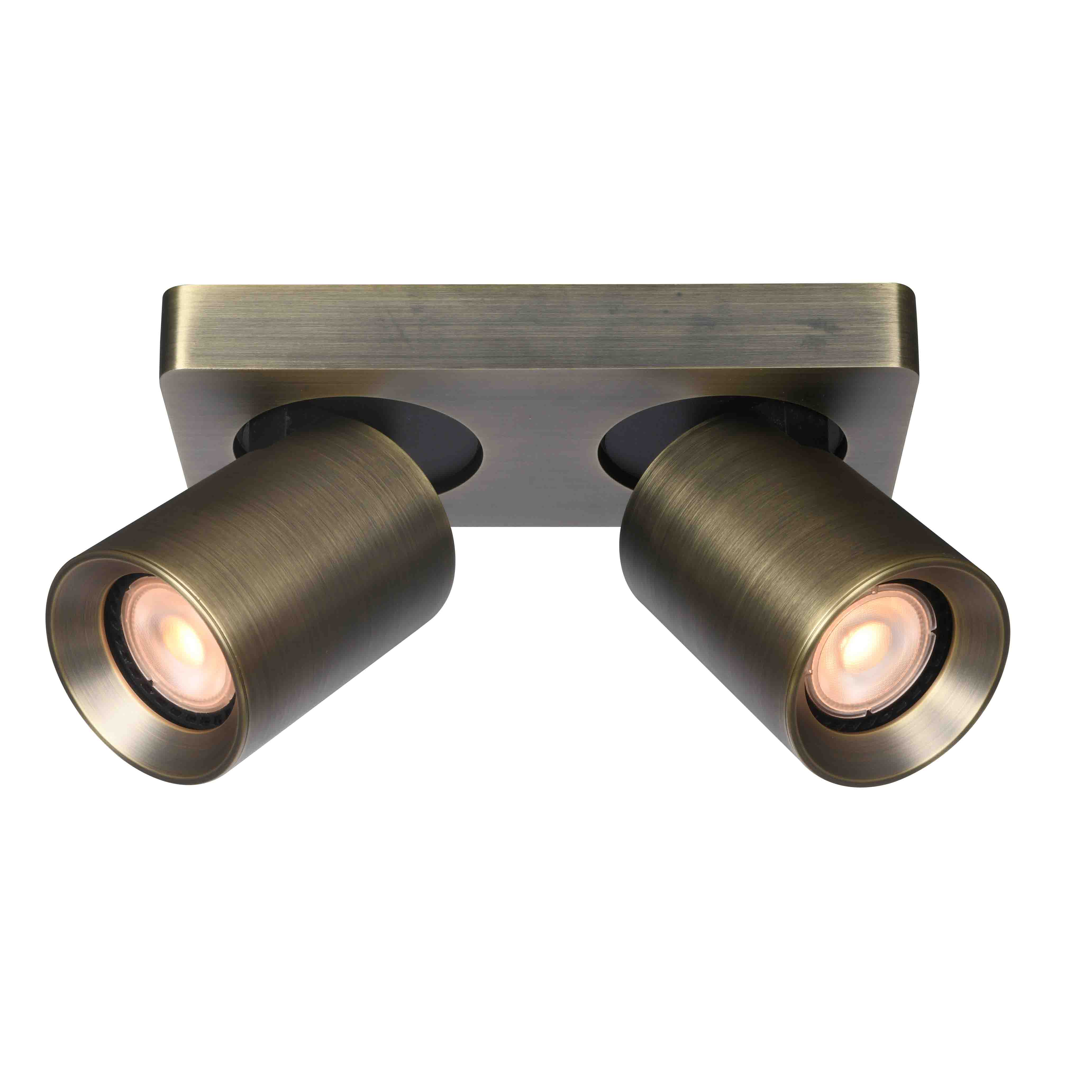 Artdelight Megano – spot en saillie 2 lumières – x 11,5 cm – bronze antique