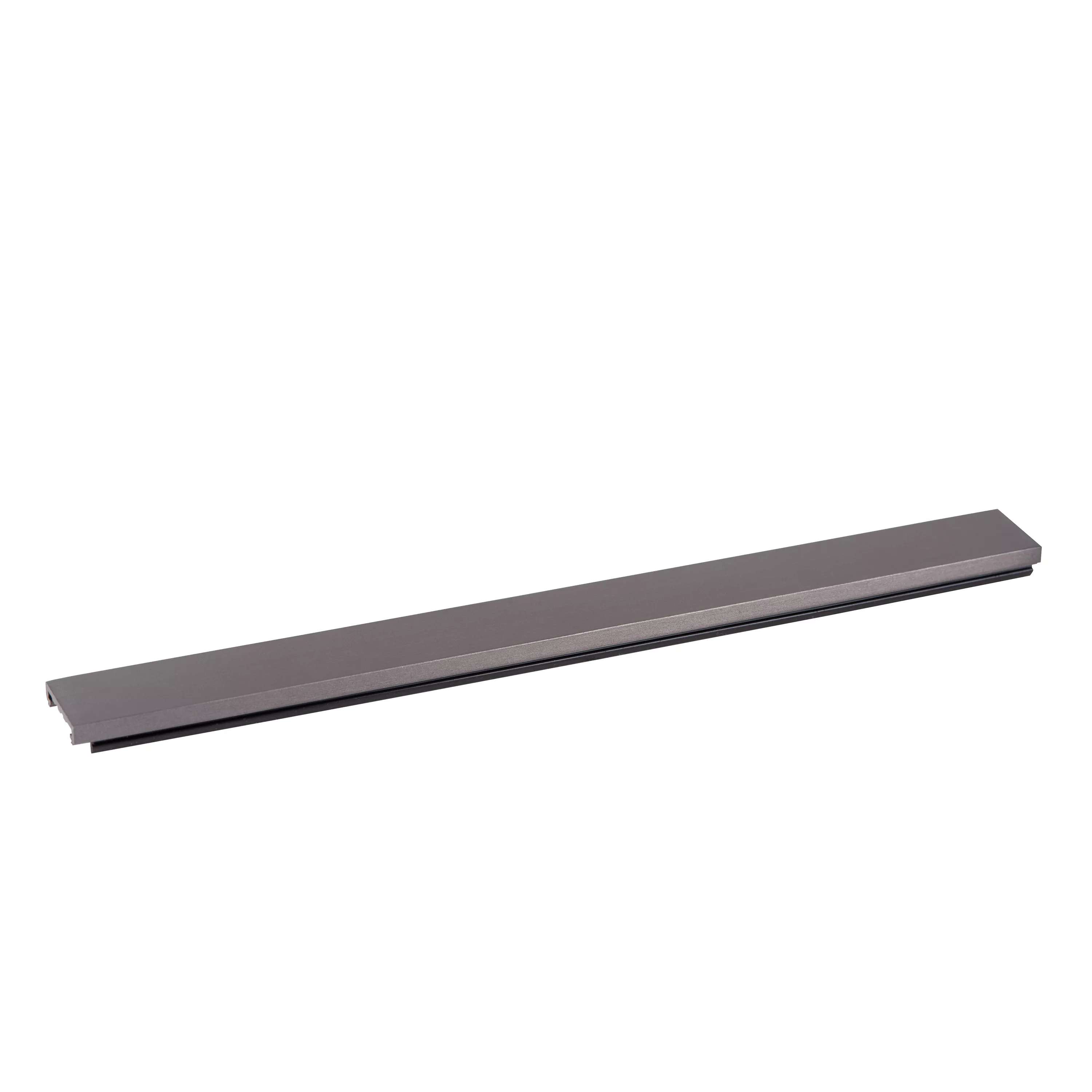 Lucide Linial - système de rails magnétiques - cache/plaque de recouvrement - - noir chrome mat — vue 3