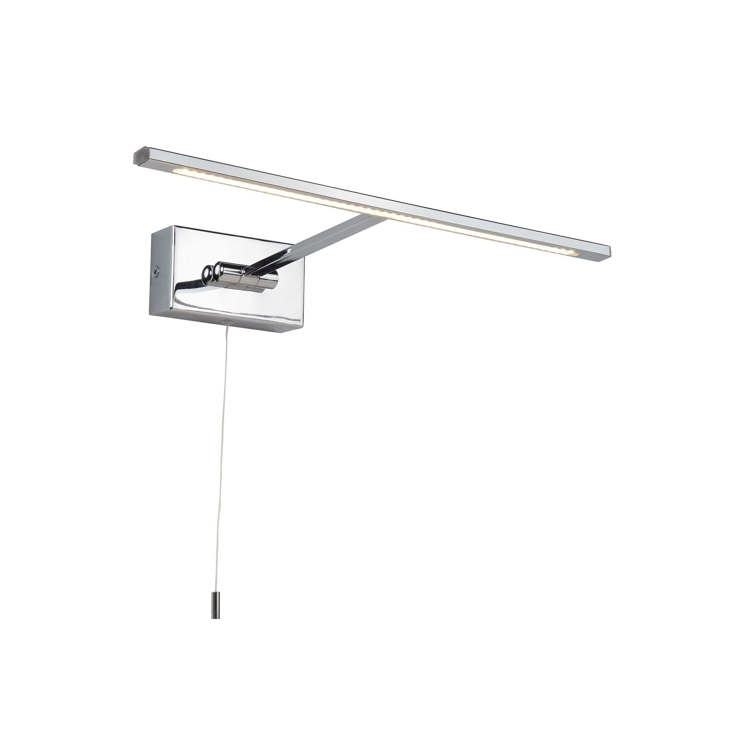 Searchlight LED Picture Lights - applique murale avec interrupteur à tirette - ,8 cm - 8W LED inclus - chrome
