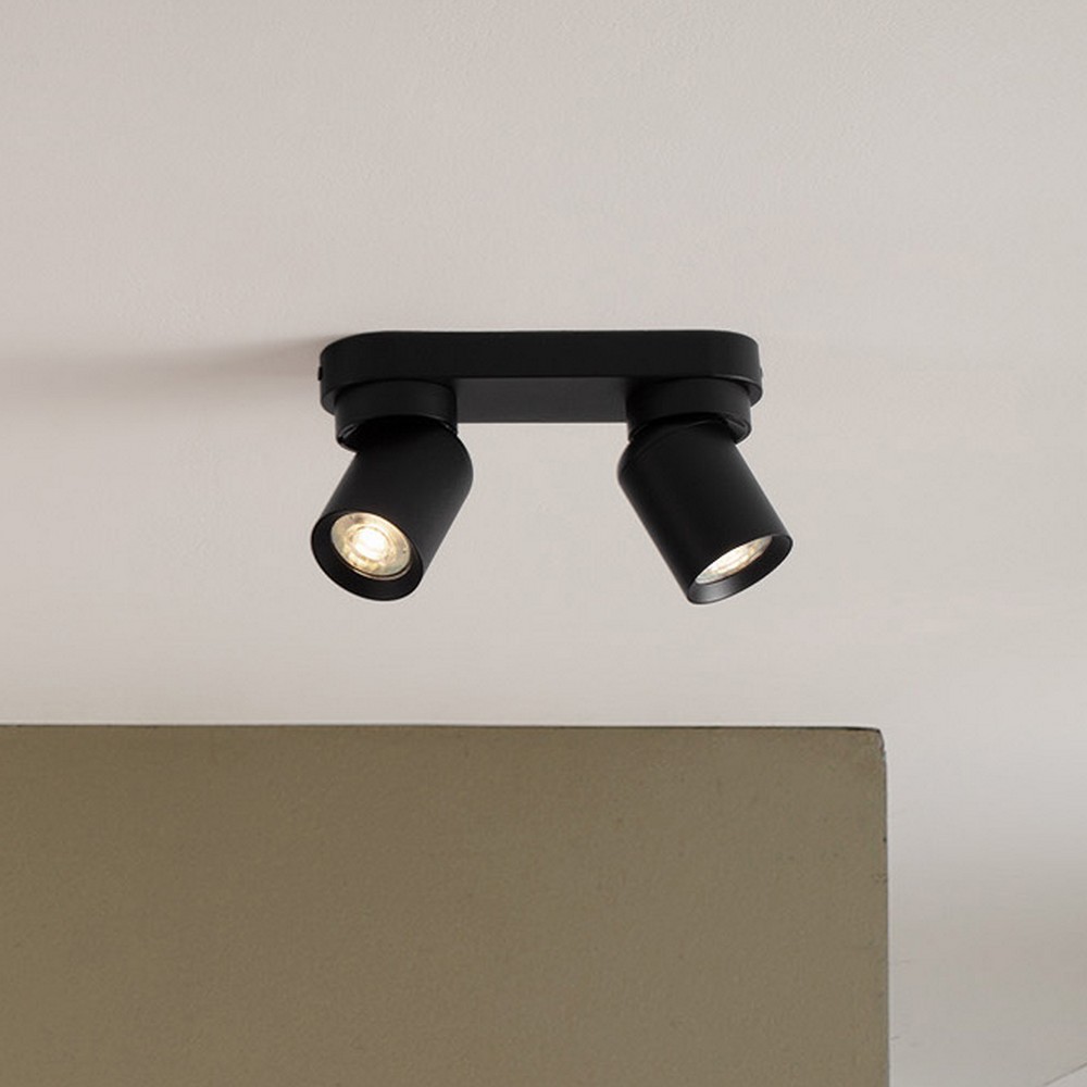 Nova Luce Amecy - spot en saillie 2L - ,5 x 6,5 cm - noir sablé