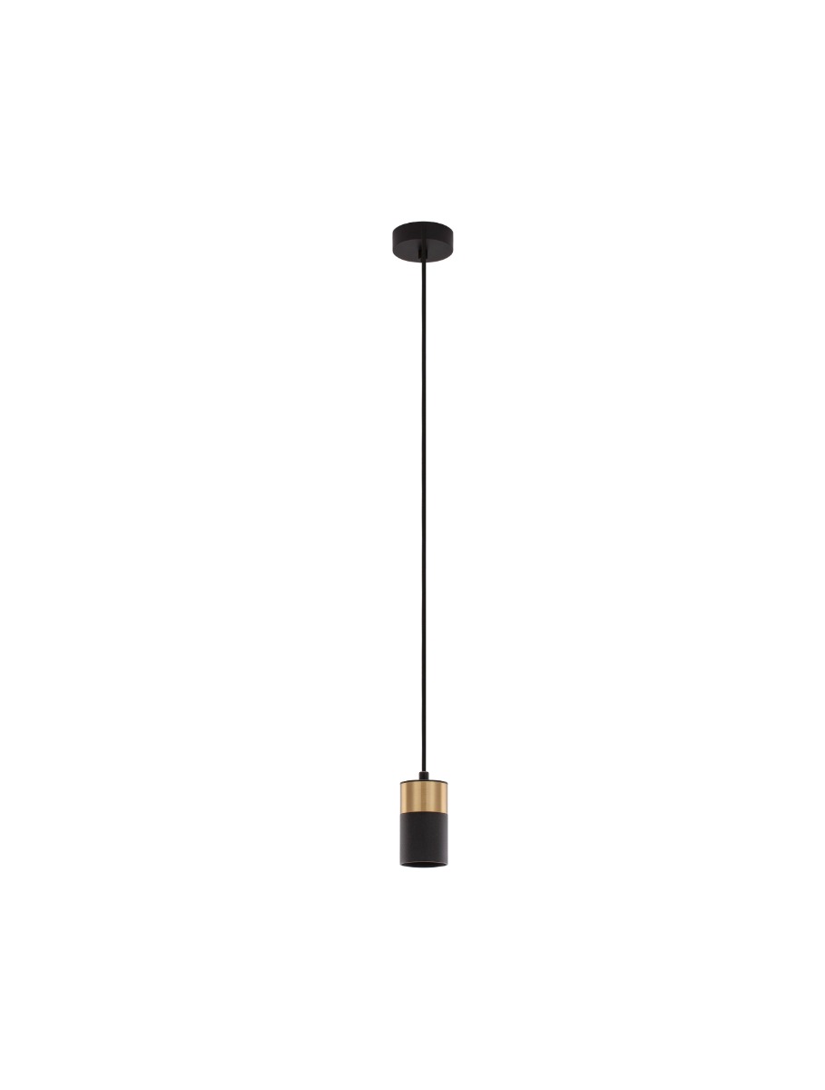 Nova Luce Pogno - lampe suspendue - Ø 5,6 x - noir et or