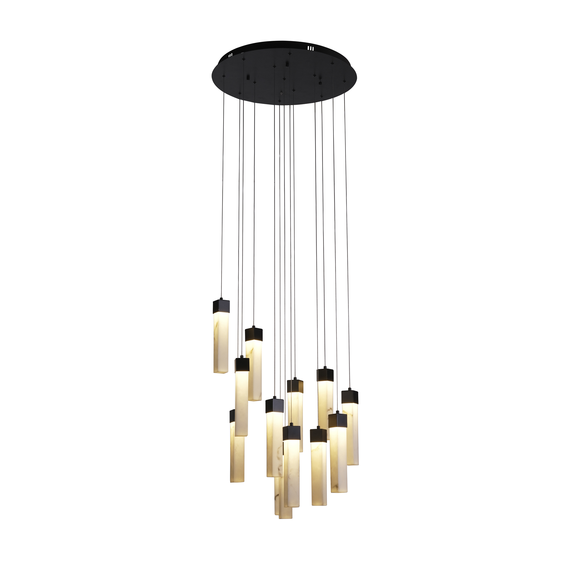 Searchlight Moonbeam - lampe suspendue - Ø cm - 67W LED dimmable inclus - noir
