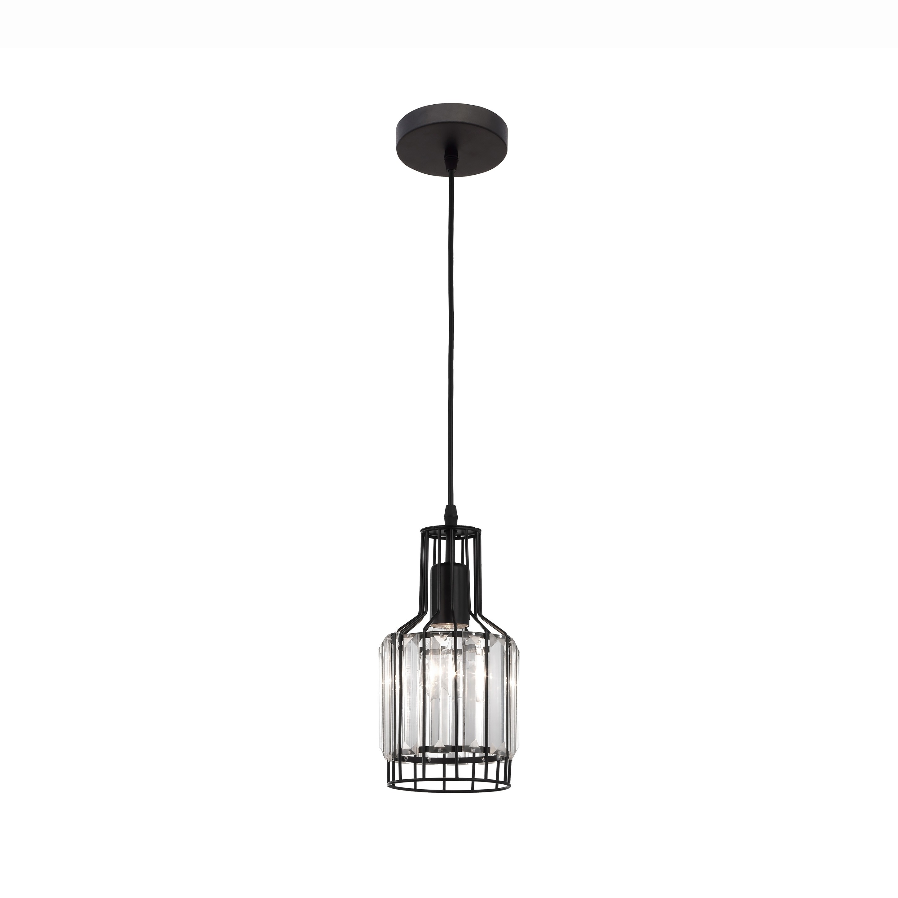 Nova Luce Carter - lampe suspendue - Ø 13,5 x - noir