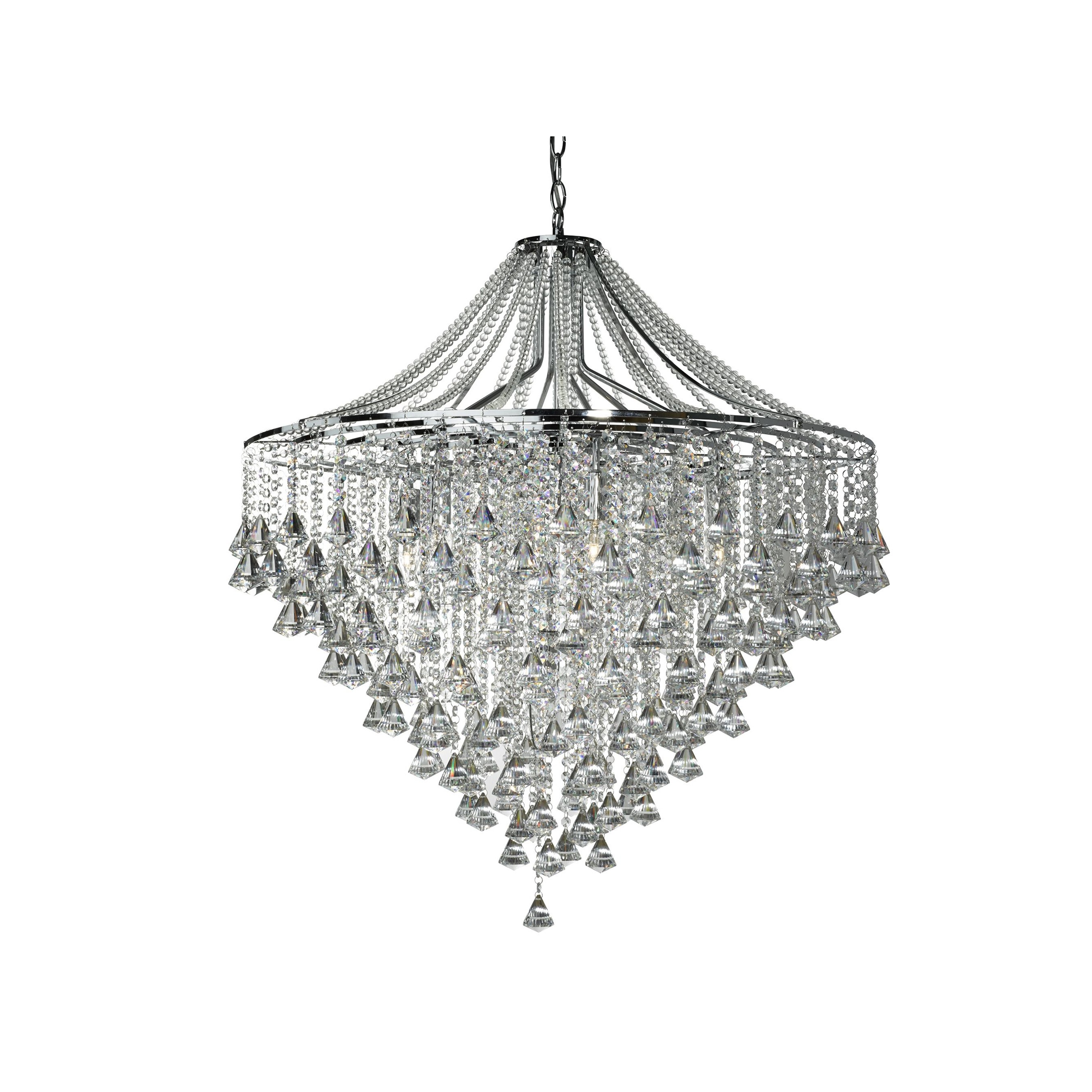Searchlight Dorchester - lampe suspendue - Ø cm - chrome
