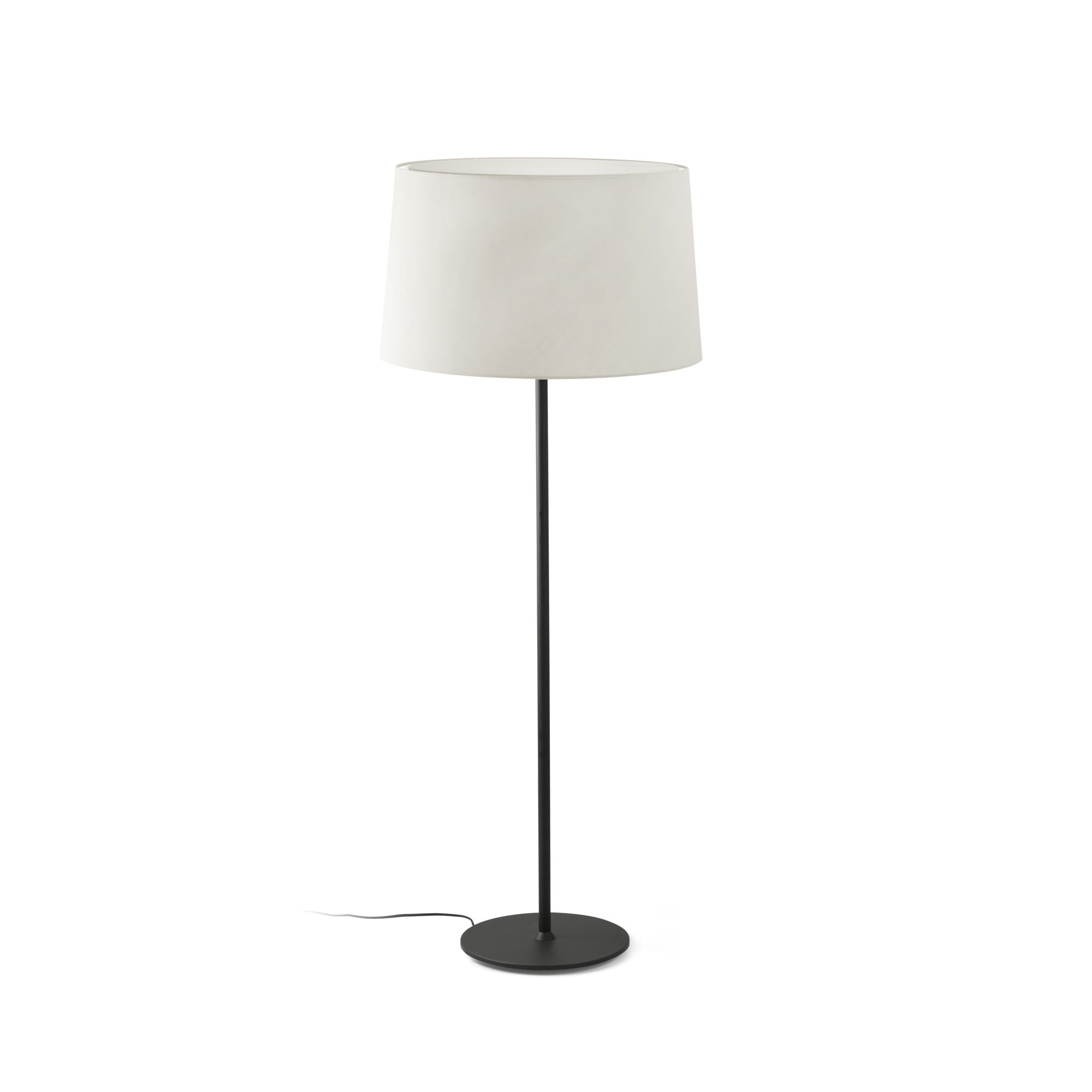 Faro Windsor - lampadaire - Ø x 37,5 cm - noir mat et lino