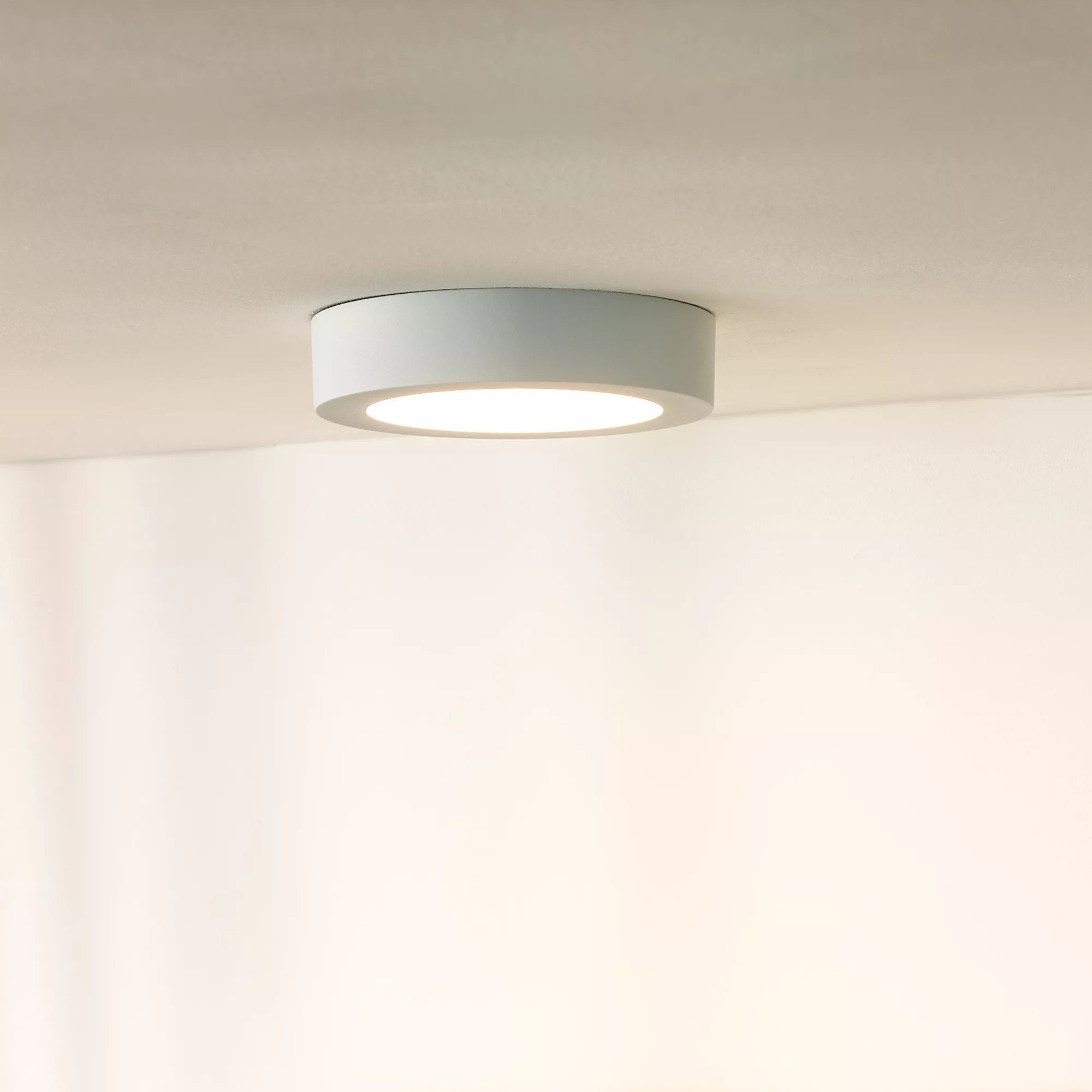 Lucide Brice-Led - plafonnier - Ø ,9 cm - 11W LED dimmable inclus - IP44 - blanc