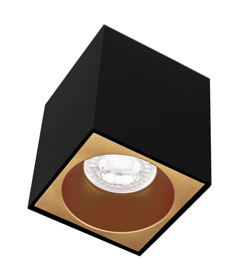 Century Italia Essenza Cube - spot de construction 1L - x 9,8 cm - or et noir