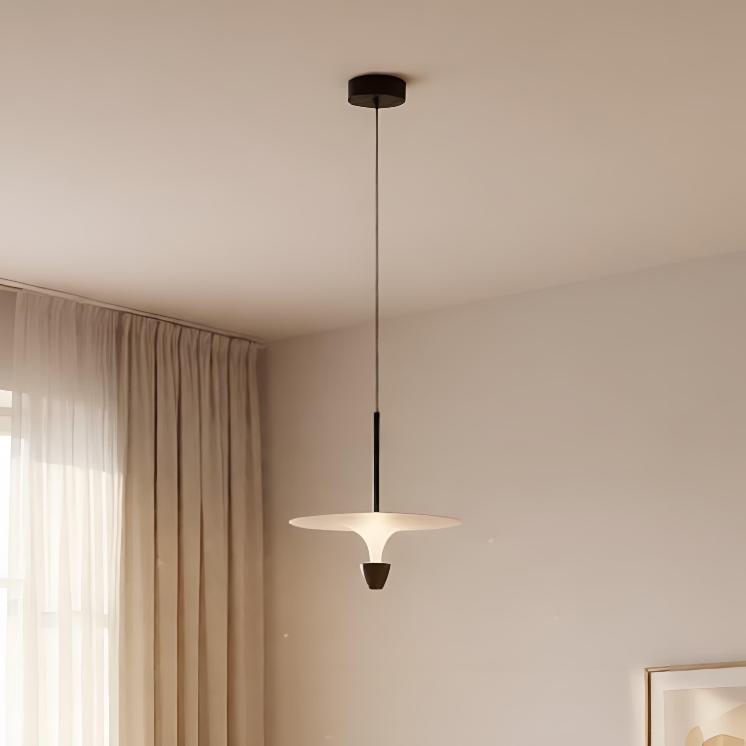 Nova Luce Luet - lampe suspendue - Ø cm - 11W LED inclus - noir sablé et blanc
