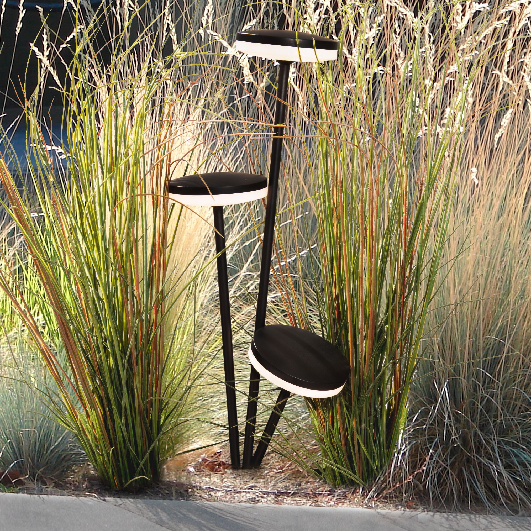 Nova Luce Nawa - lampe de jardin - Ø cm - 12W LED inclus - IP65 - noir sablé — vue 3