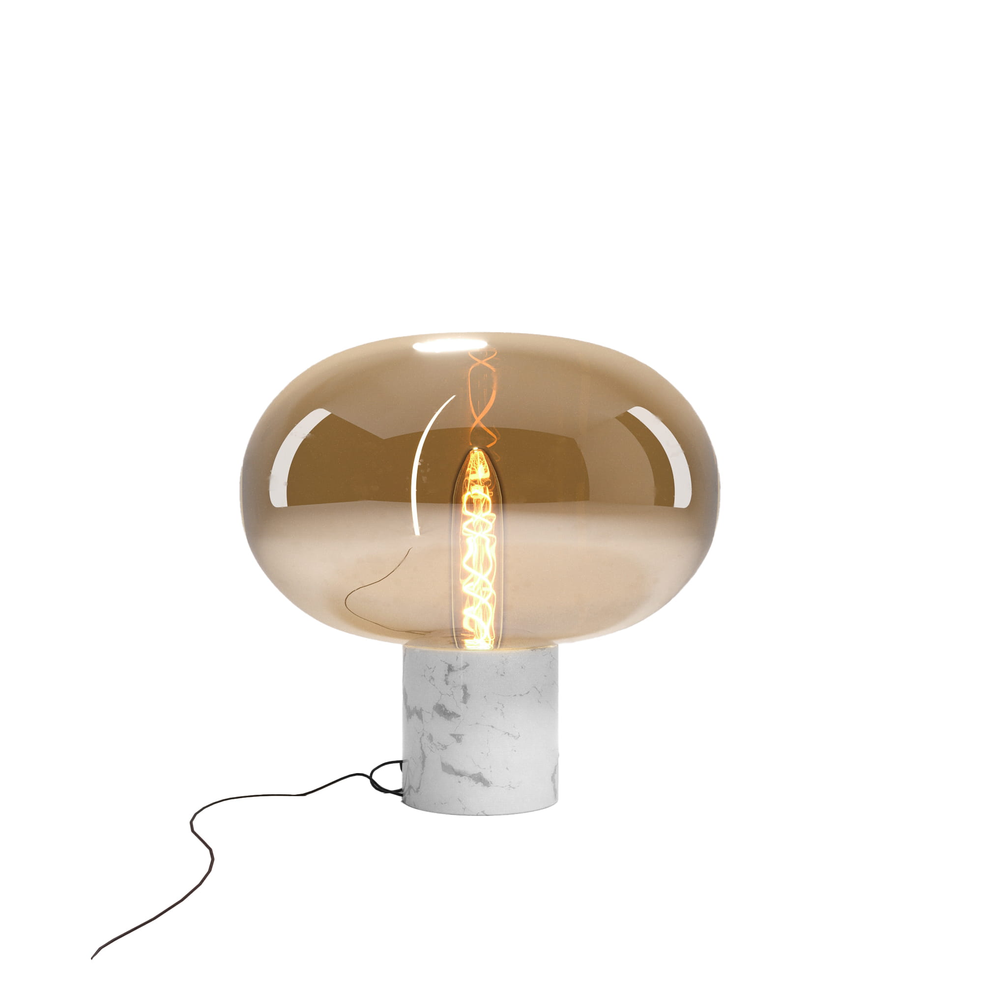 Maxlight Moonstone - lampe à poser - Ø cm - verre ambré et blanc