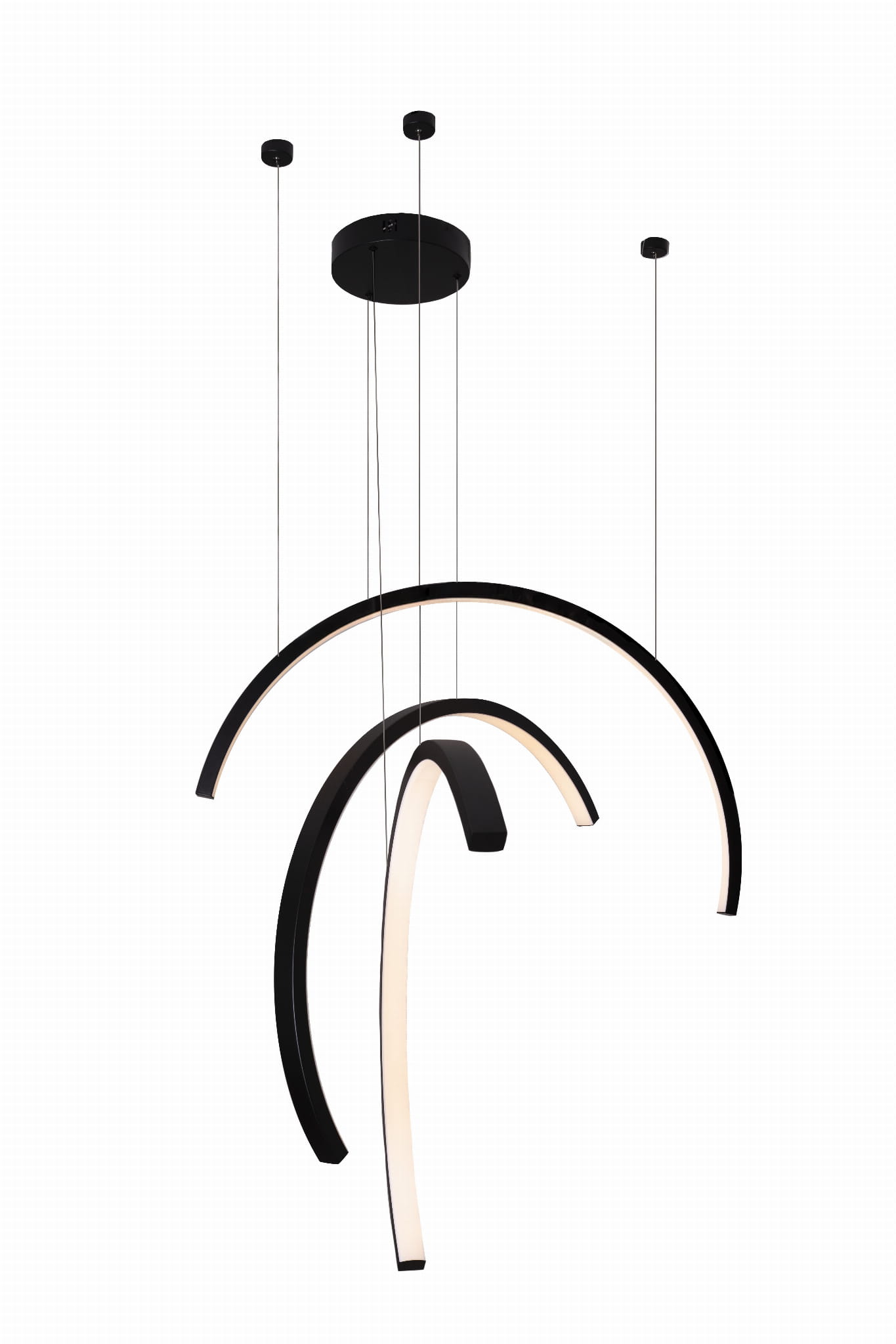 Maxlight Trio Arc - lampe suspendue - cm - W LED inclus - noir