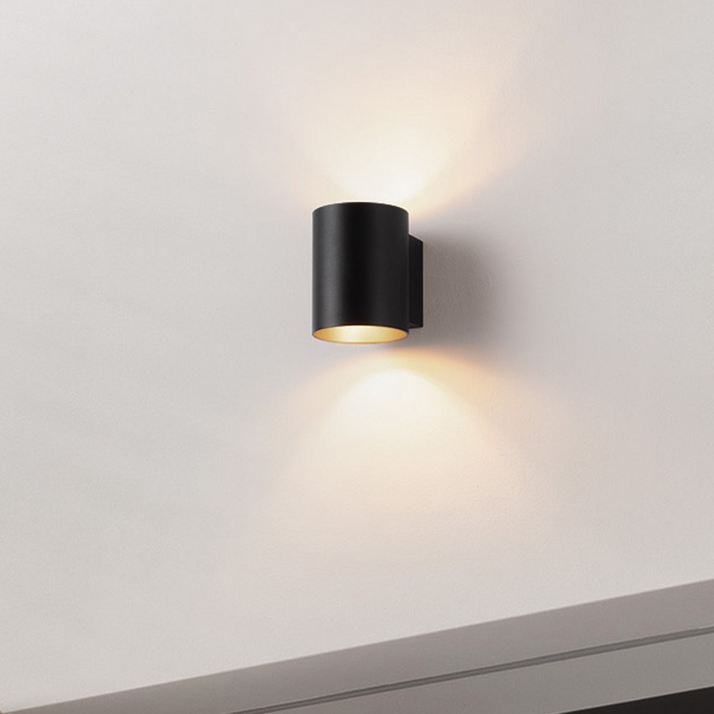 Nova Luce Dazle - applique murale - Ø cm - noir sablé