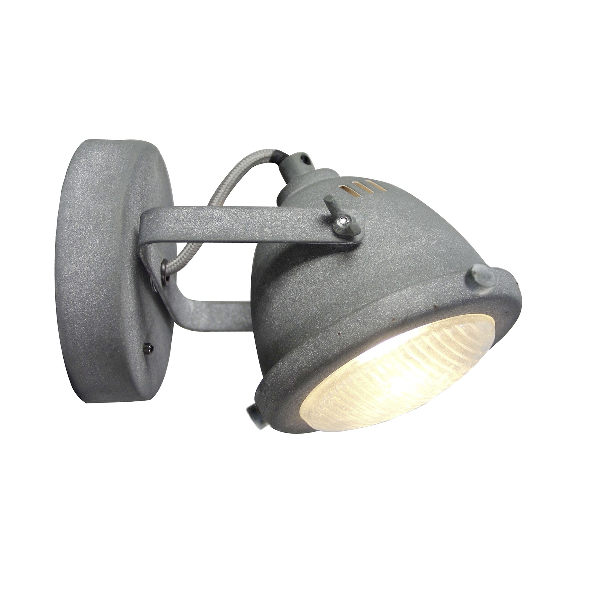 MODÈLE D’EXPOSITION - Brilliant Carmen - spot en saillie 1L - x 11,5 cm - 4W LED inclus - gris béton
