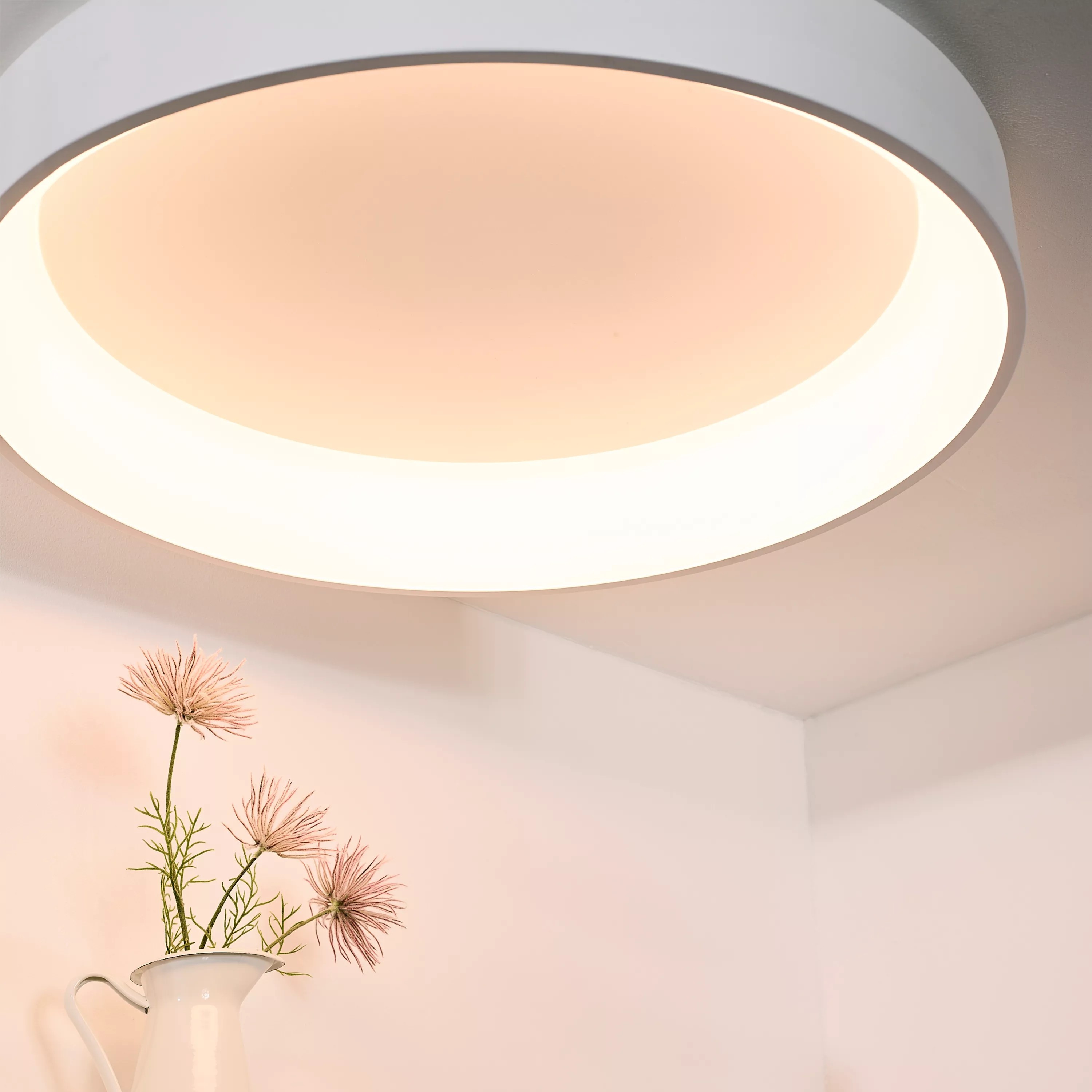 Lucide Talowe - plafonnier - Ø cm - 80W LED dimmable inclus - blanc