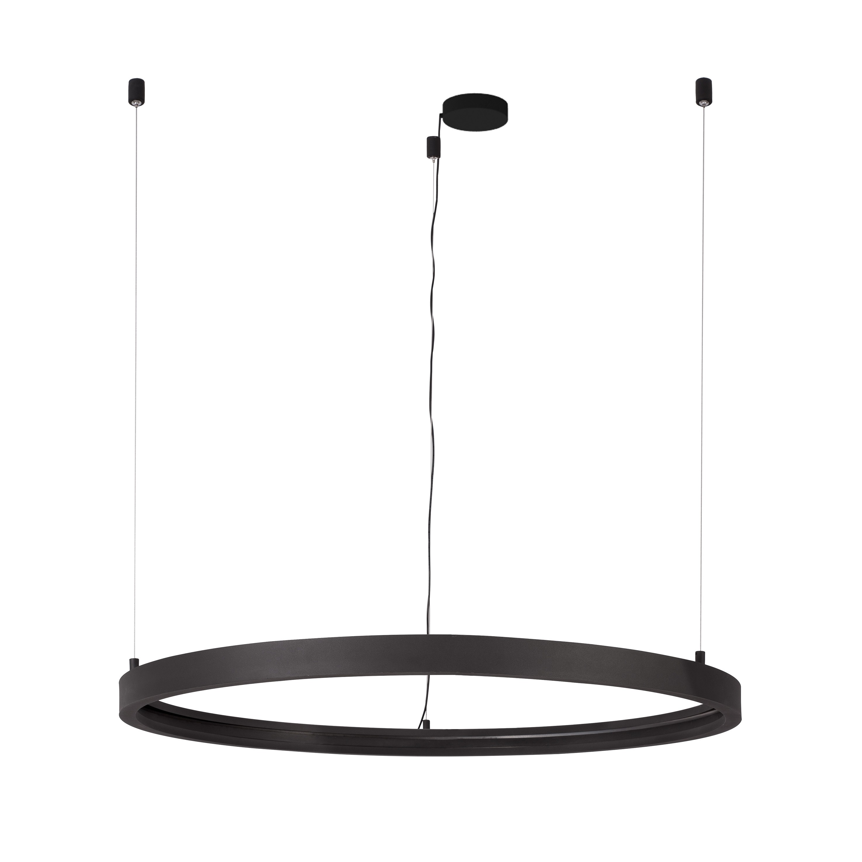 Nova Luce Loop 02 - profilé suspendu magnétique rond - Ø cm - noir
