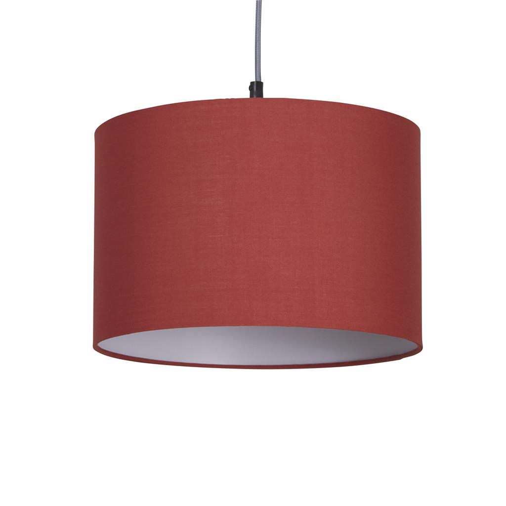 Searchlight Clyde Drum - abat-jour - Ø cm - terracotta