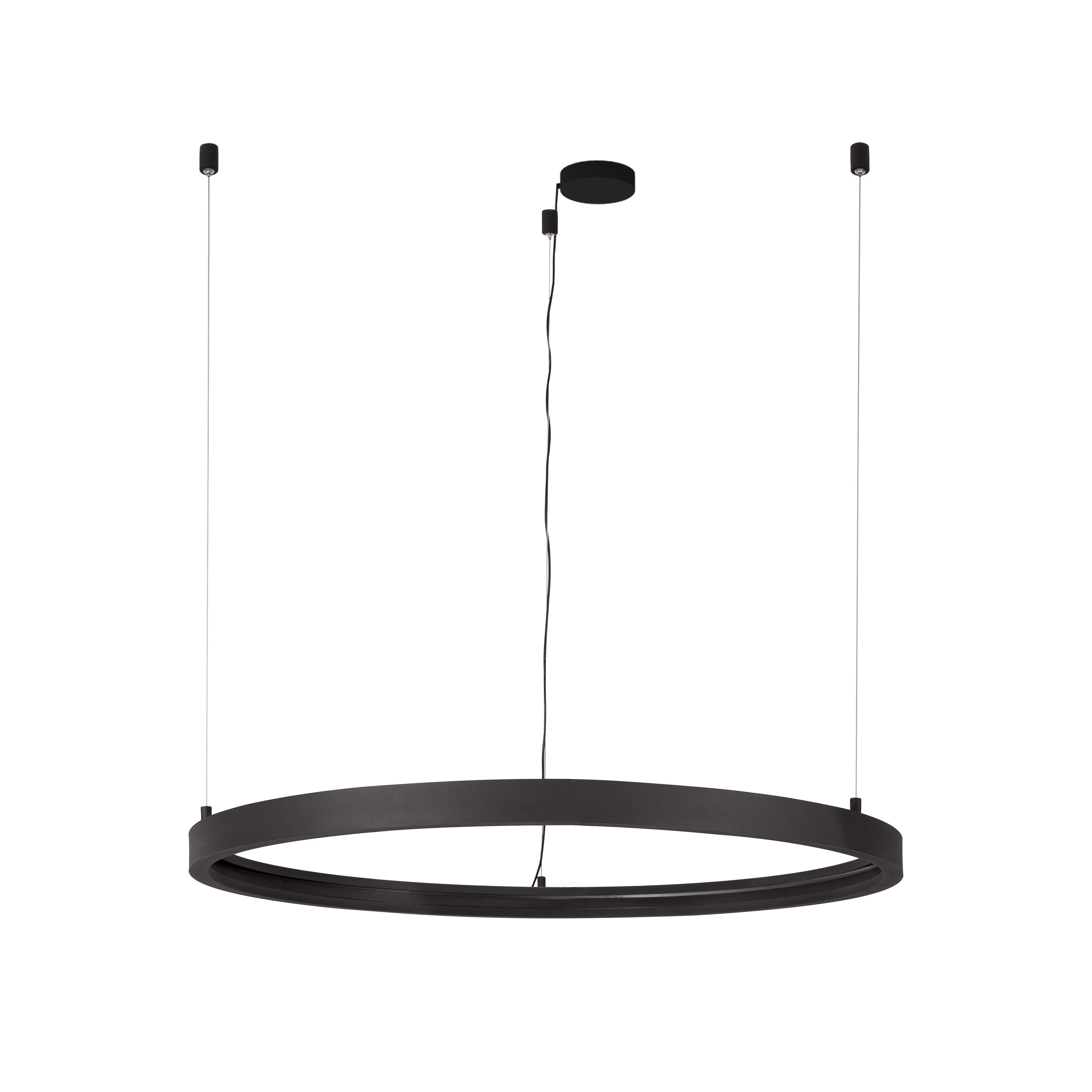 Nova Luce Loop 01 - profilé suspendu magnétique rond - Ø cm - noir