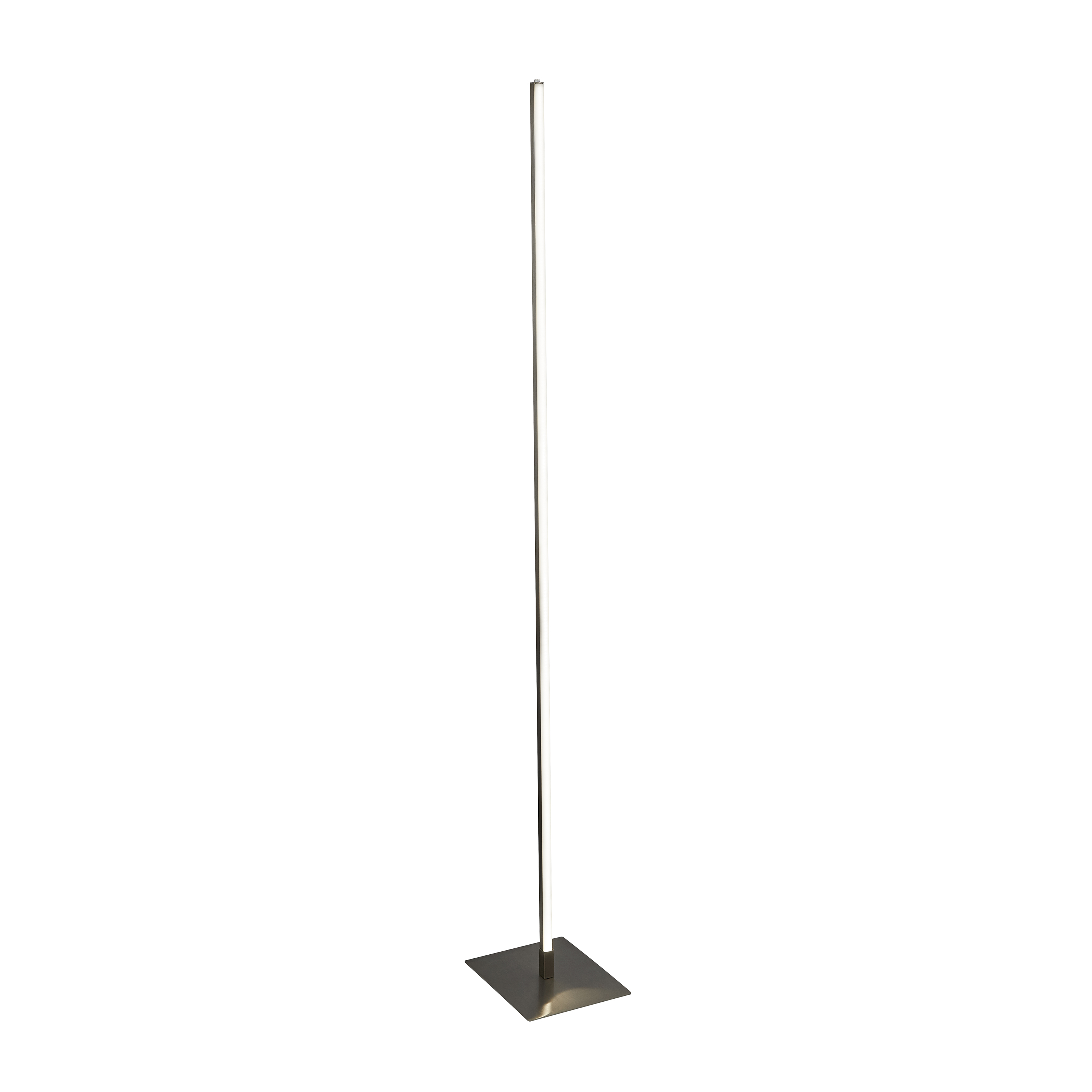 Searchlight Tribeca - lampadaire - - 17,7W LED inclus - argent satiné et blanc