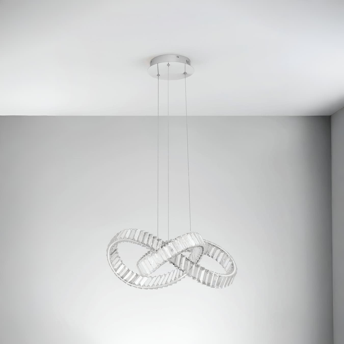 Nova Luce Conceto - suspension - Ø cm - 49W LED dimmable inclus - chrome